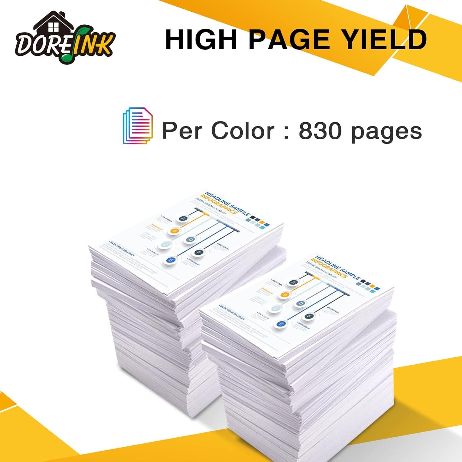 Paquete de 9 Cartuchos de Tinta DOREINK Compatible Canon 281