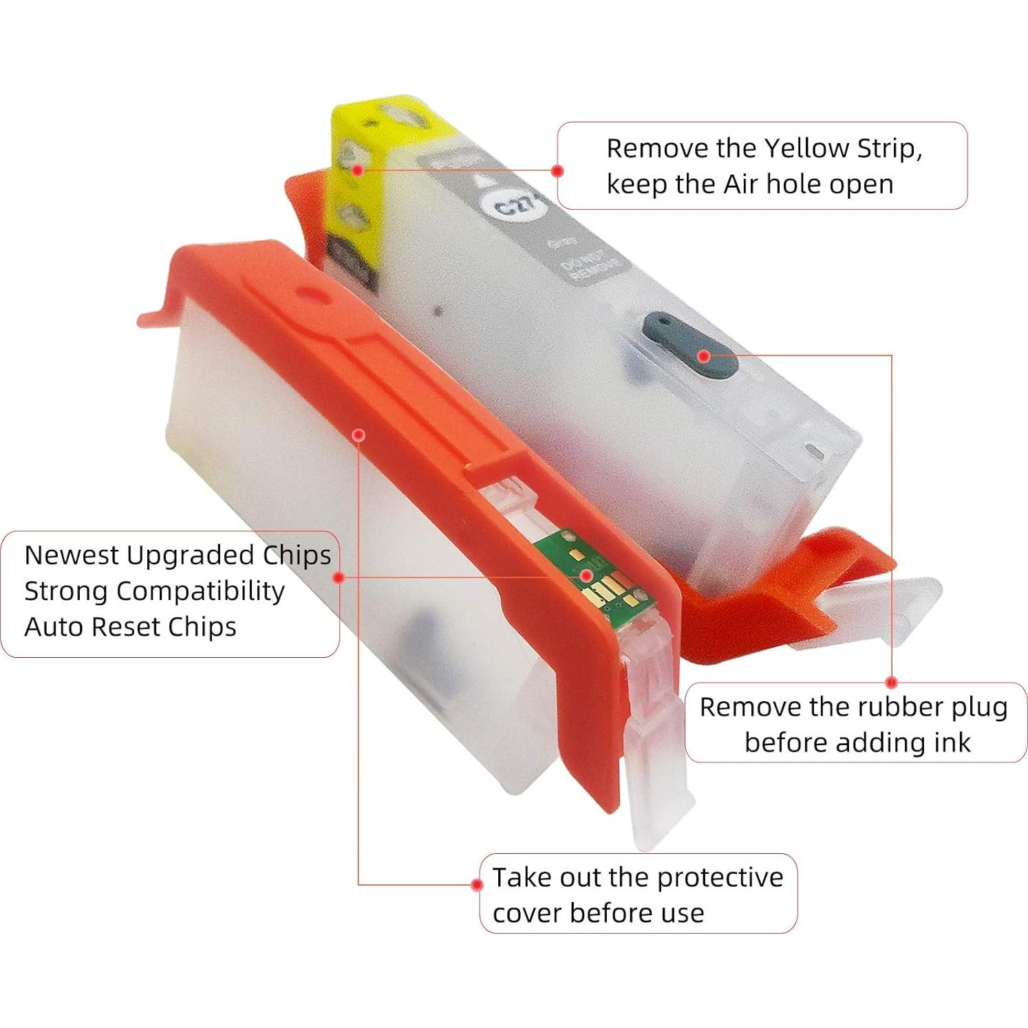 Cartucho de Tinta Rellenable Vacío COCADEEX PGI-280XXL CLI-281XXL