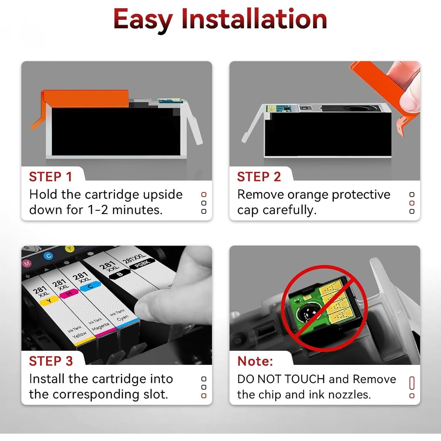 Paquete de 3 Cartuchos de Tinta PGI-280XXL Negro Compatible Canon