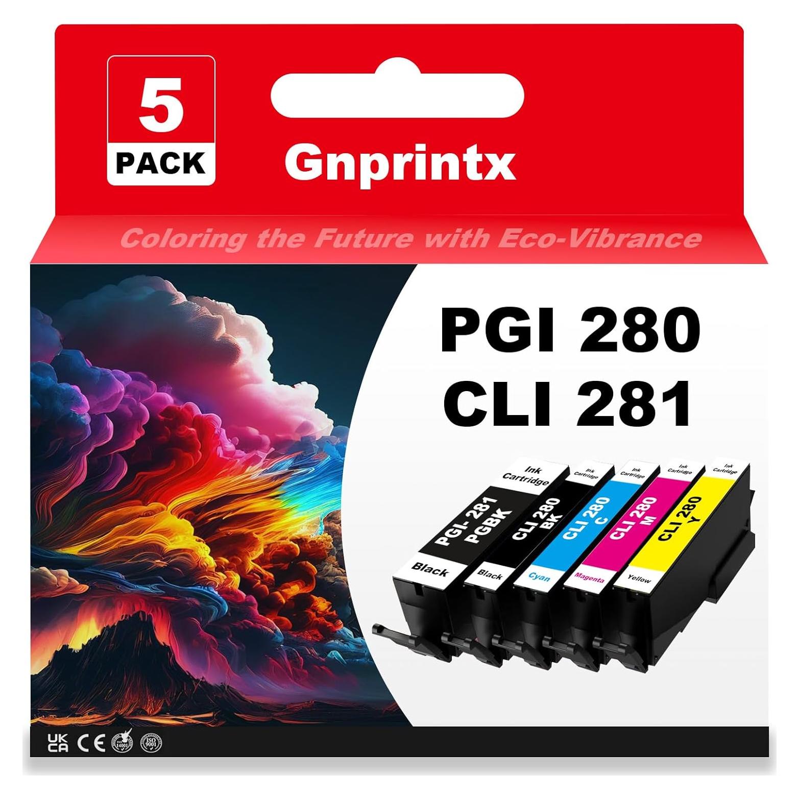 Cartuchos de Tinta Gnprintx PGI-280 CLI-281 Compatible Canon