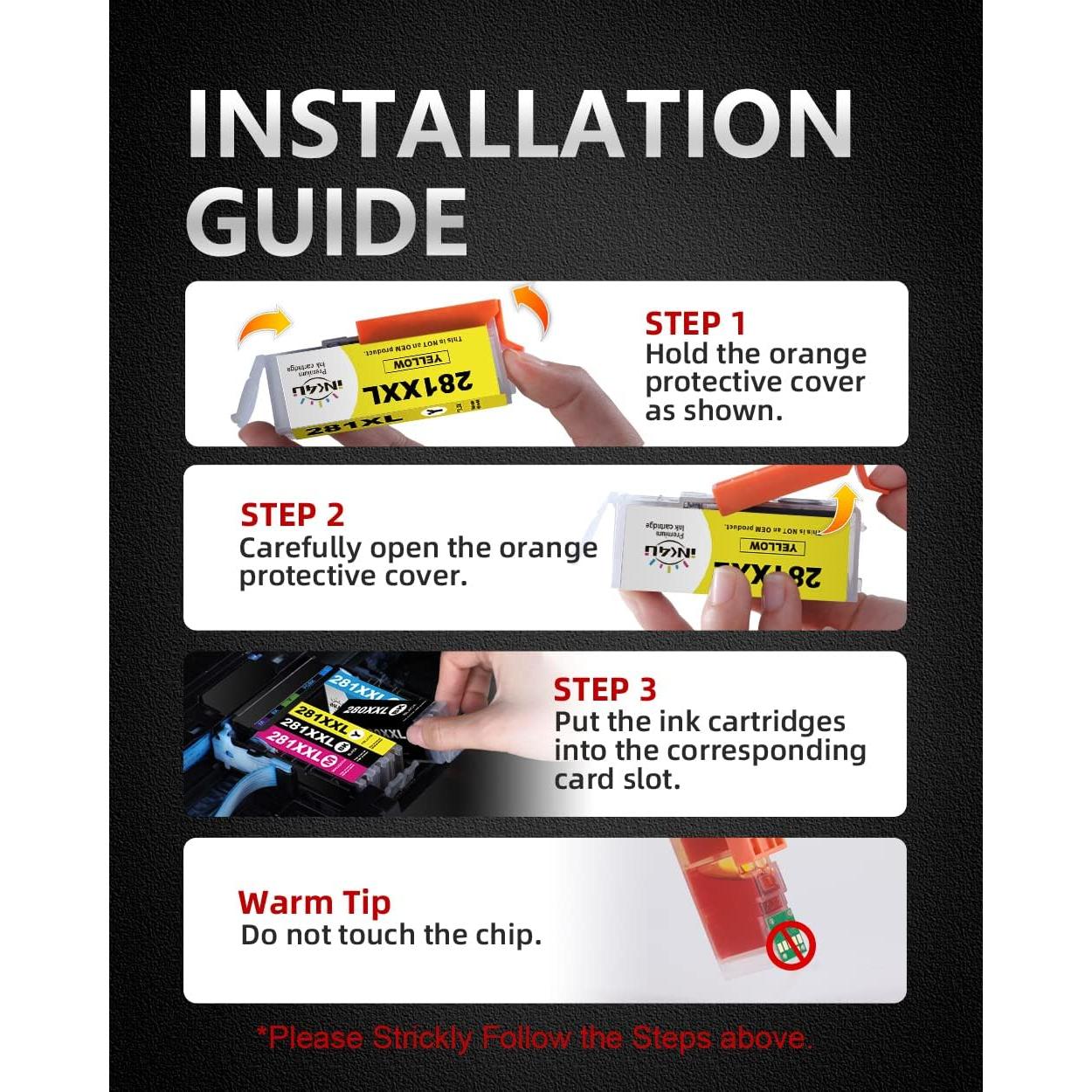 Cartucho de Tinta Compatible Canon 280XXL 281XXL - Paquete de 5