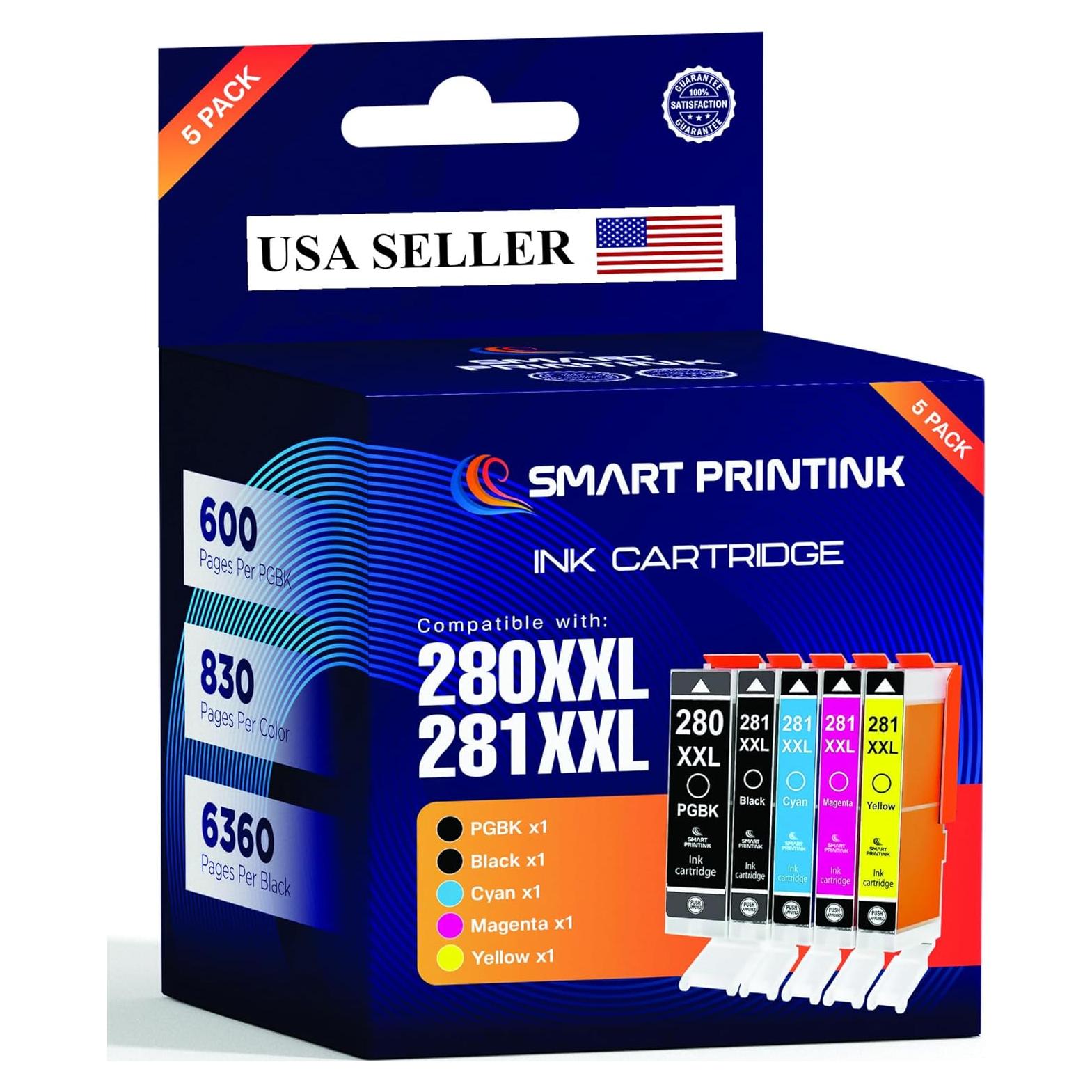 Cartuchos de Tinta Canon PGI-280 CLI-281 XXL 5 Piezas