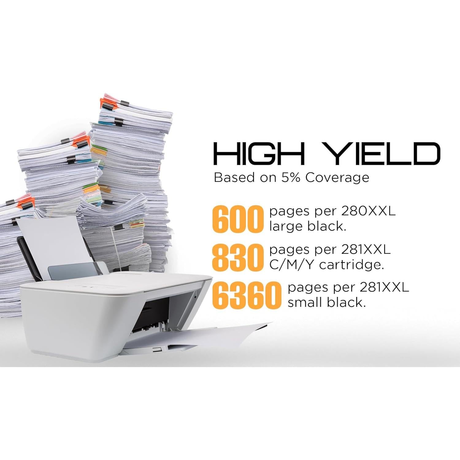 Cartuchos de Tinta Canon PGI-280 CLI-281 XXL 5 Piezas