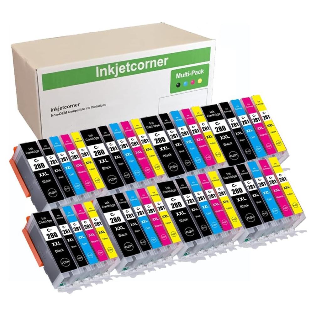 Cartuchos de tinta Inkjetcorner compatibles PGI-280XXL CLI-281XXL 40-Pack
