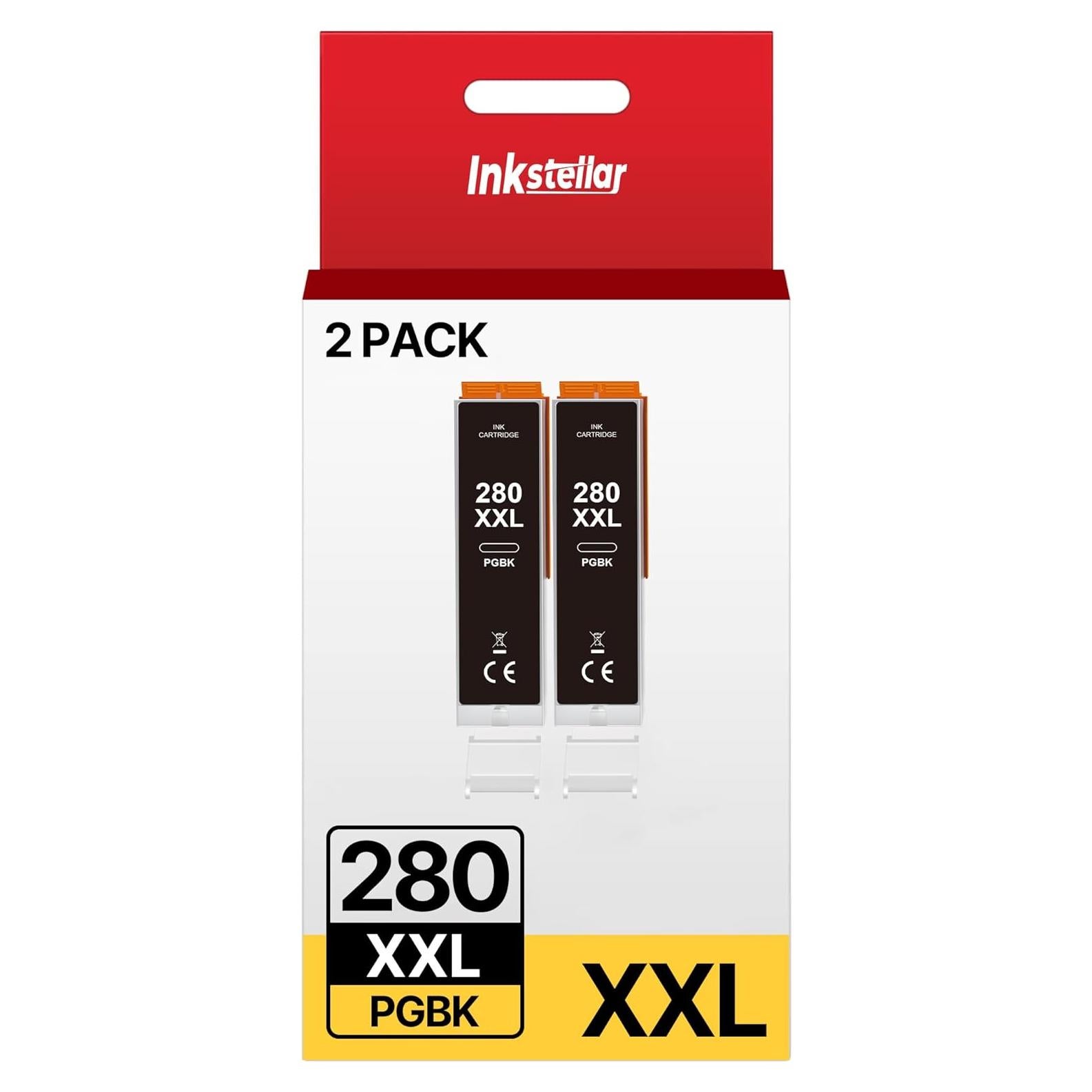 Cartuchos de tinta negra Inkstella 280XXL PGBK para Canon - 2 unidades