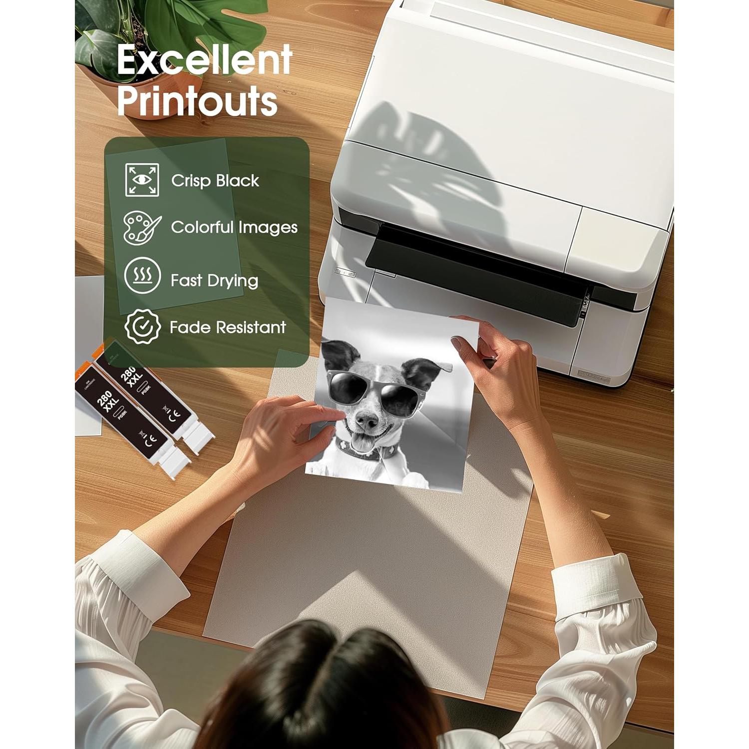 Cartuchos de tinta negra Inkstella 280XXL PGBK para Canon - 2 unidades