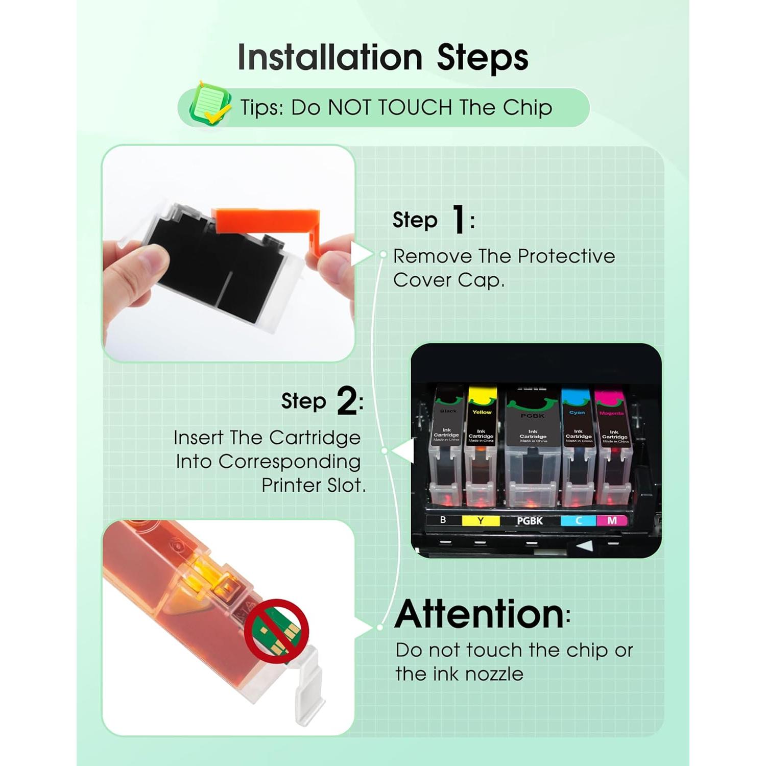 Cartuchos de tinta negra Inkstella 280XXL PGBK para Canon - 2 unidades