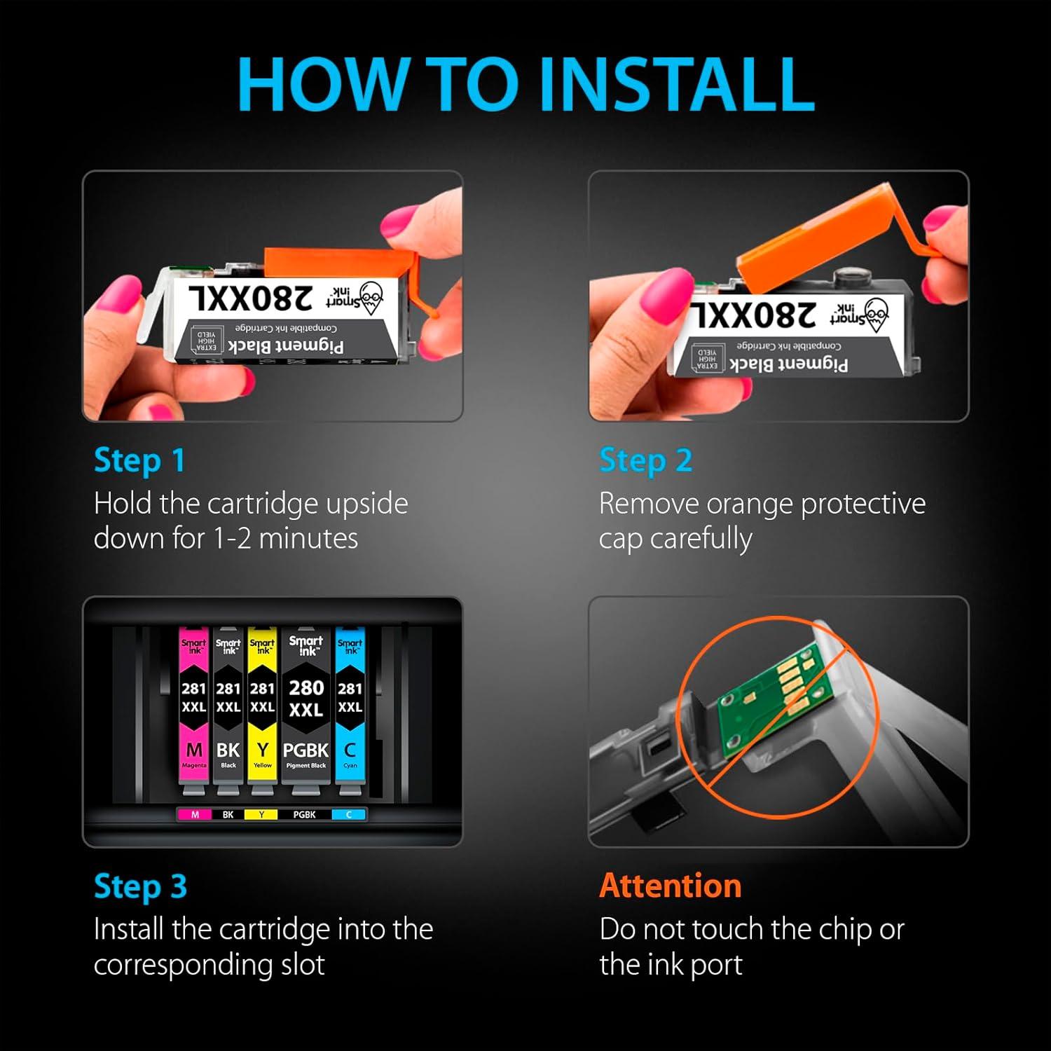 Cartucho de Tinta Compatible Smart Ink 280XXL para Canon - 2 PGBK