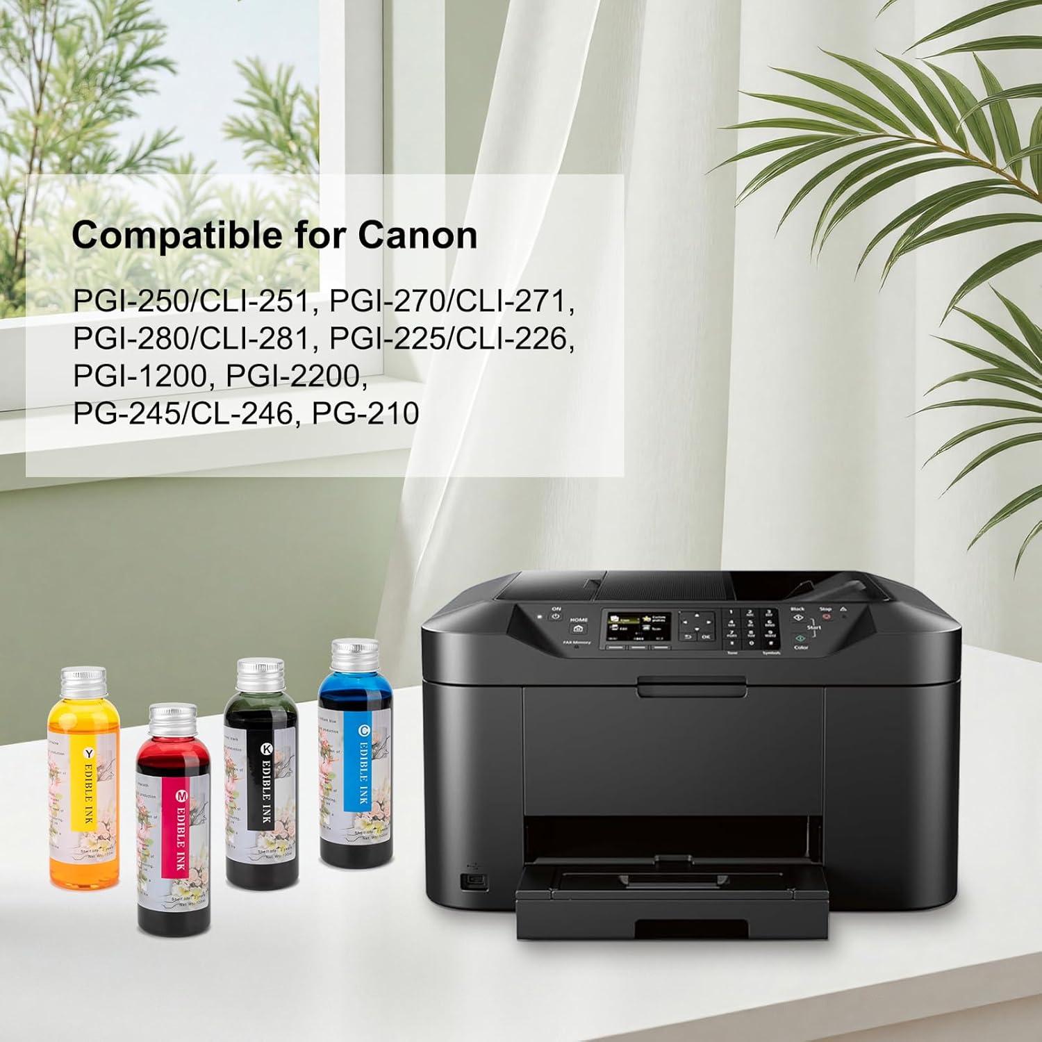 Kit de Recarga de Tinta 4x100ML Canon PGI-250/CLI-251/PGI-280/CLI-281