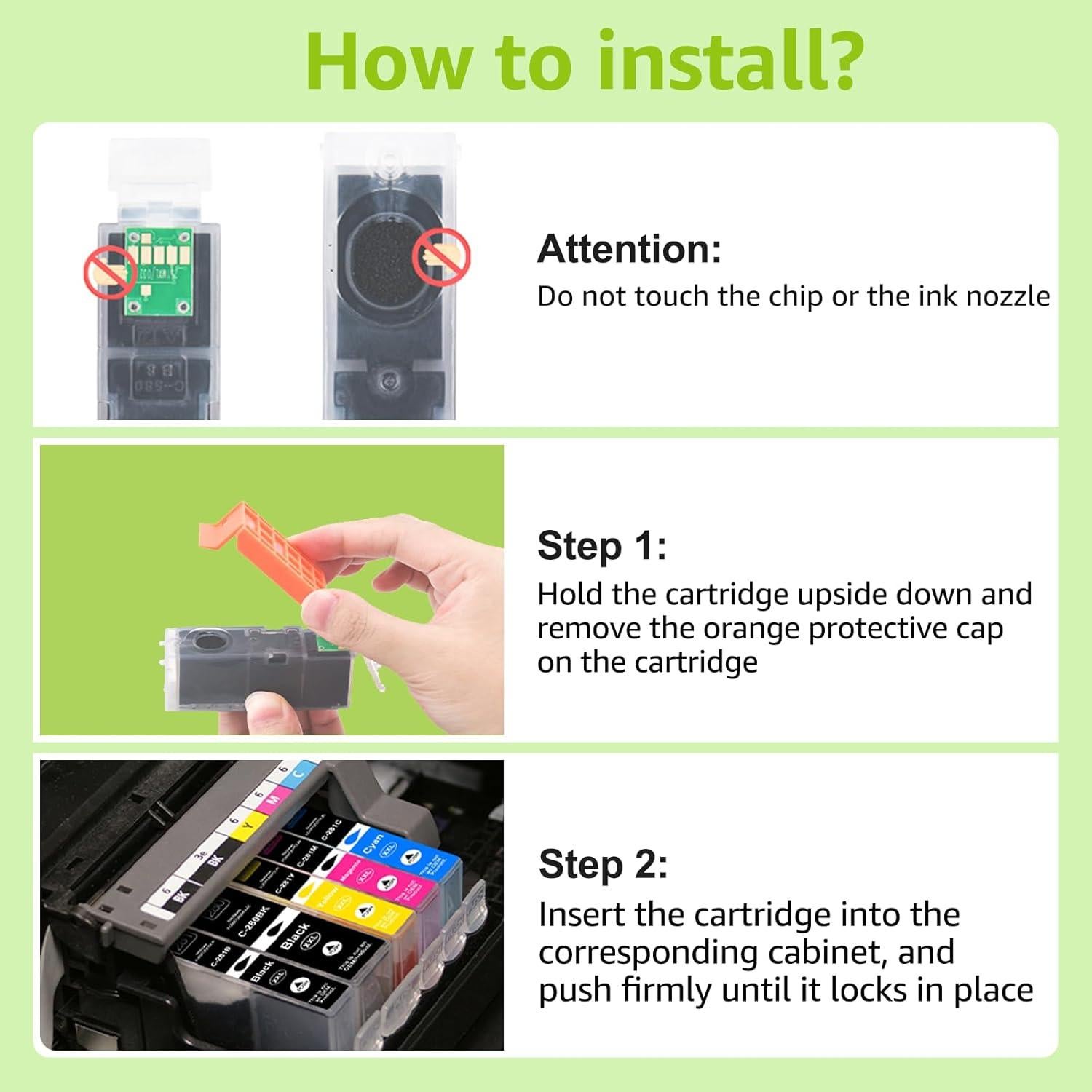 Cartuchos de tinta compatibles Canon 280XXL 281XXL - Paquete de 5