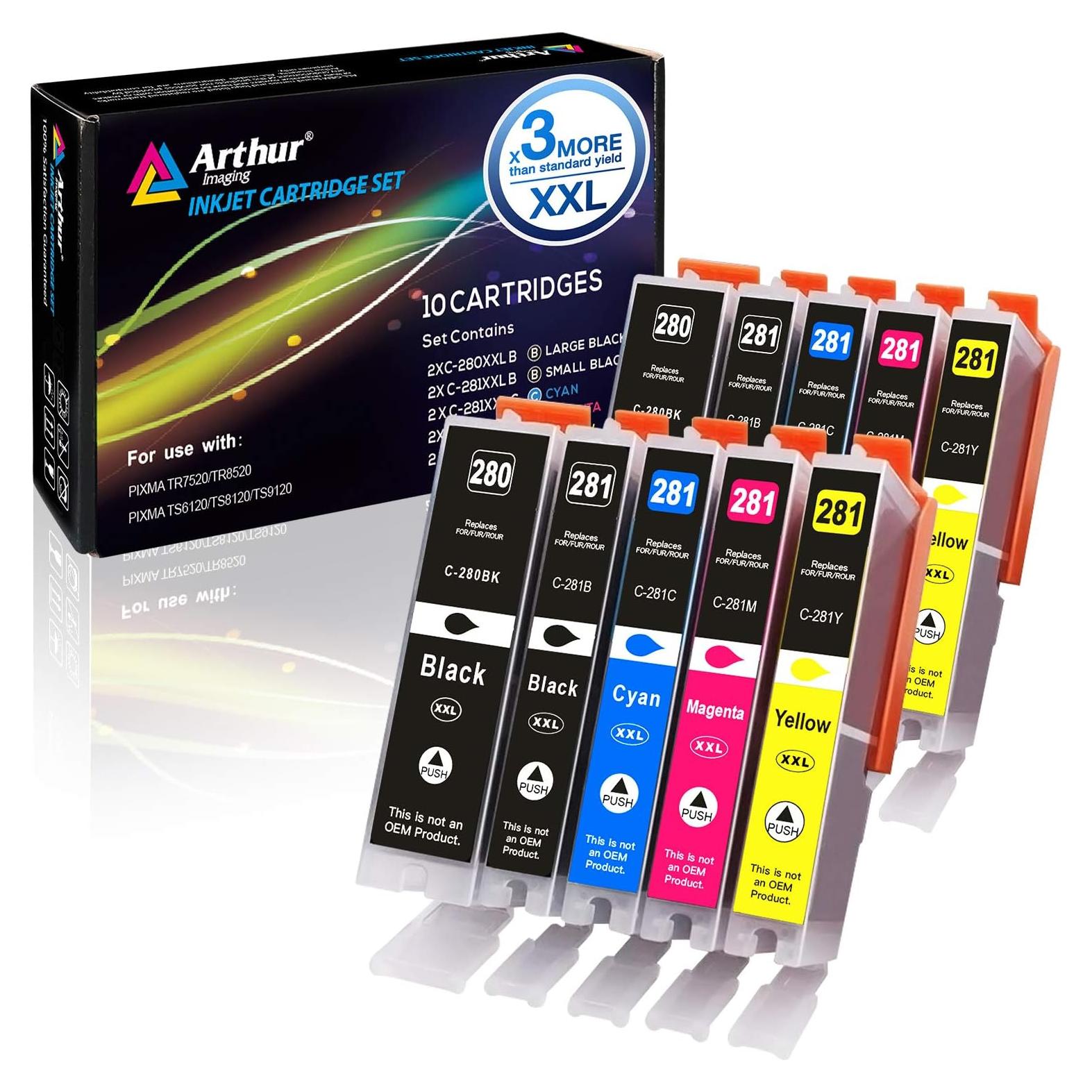 Cartuchos de tinta compatibles Arthur Imaging para Canon 10 unidades