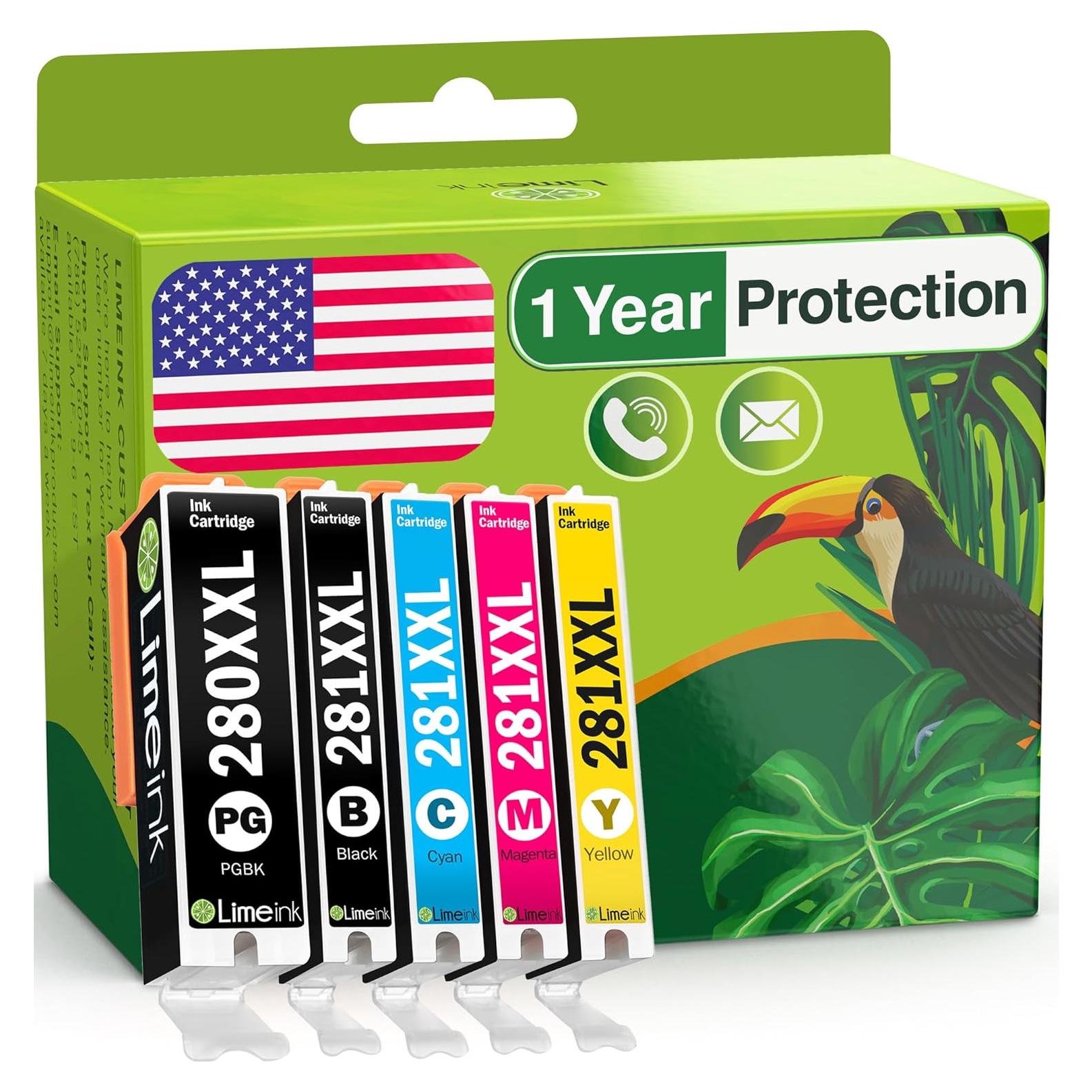 Cartuchos de tinta Limeink compatibles Canon 280 281 5pk