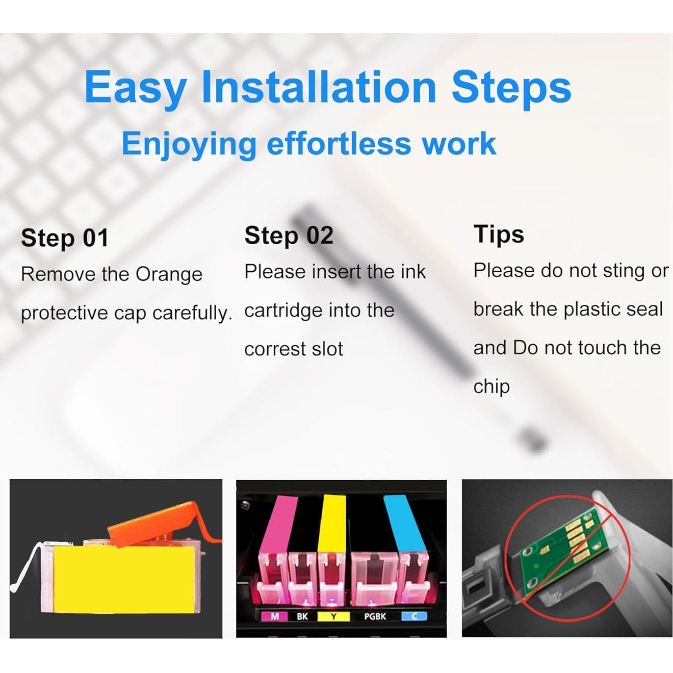 Cartuchos de tinta OGOUGUAN PGI-280XXL y CLI-281XXL - Paquete 5 colores