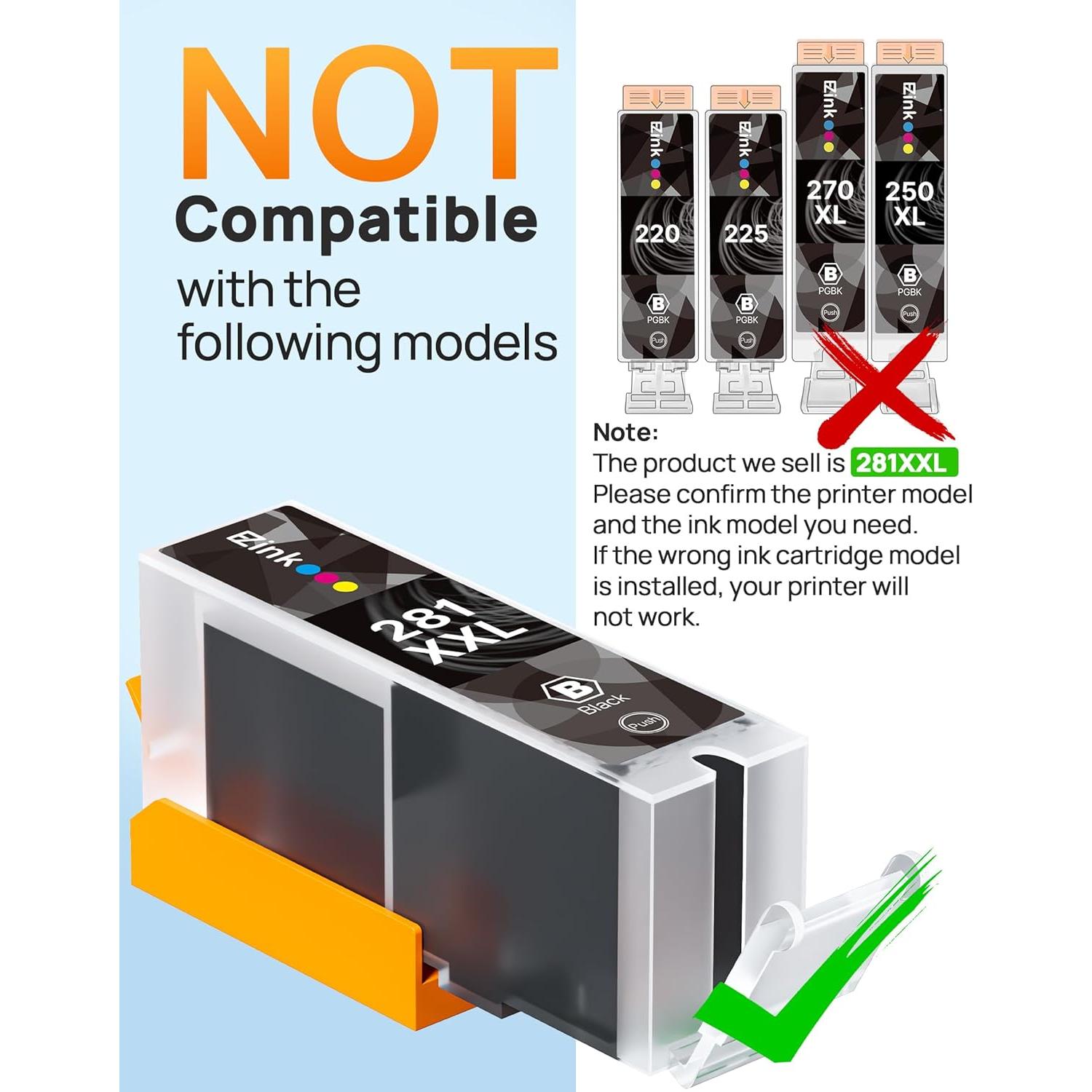 Cartucho de tinta E-Z Ink compatible Canon 281XXL 4 Negro