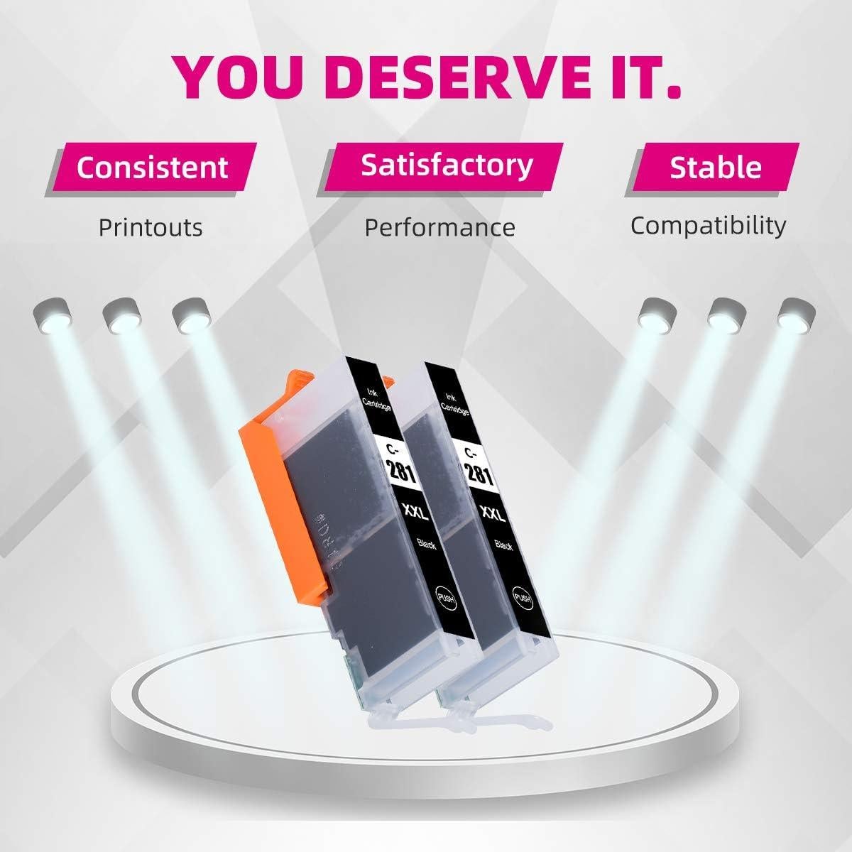 Cartuchos de tinta compatibles Intactech CLI-281XXL Negro 2-Pack