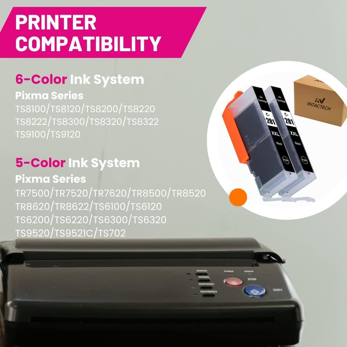 Cartuchos de tinta compatibles Intactech CLI-281XXL Negro 2-Pack