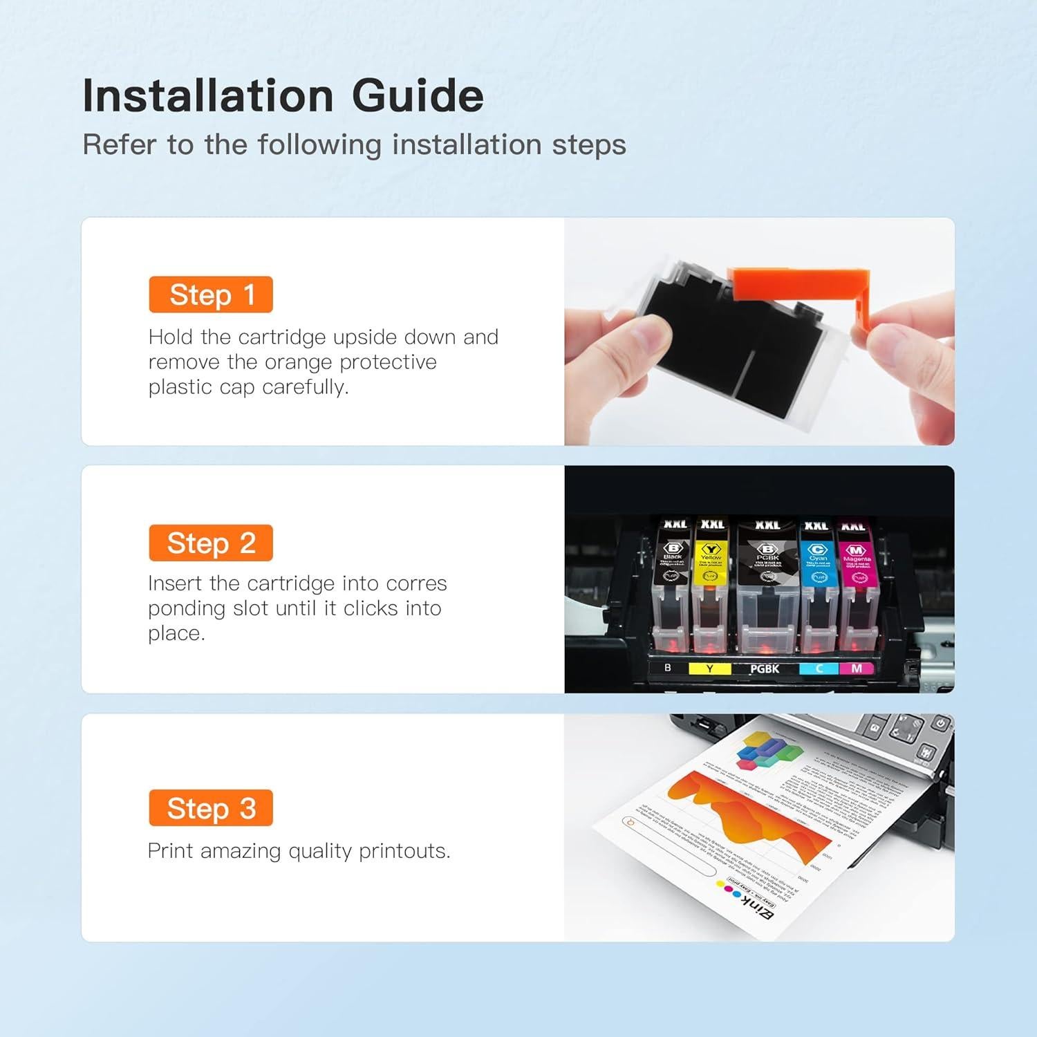 Cartuchos de tinta E-Z Ink CLI-281XXL para Canon - 3 unidades