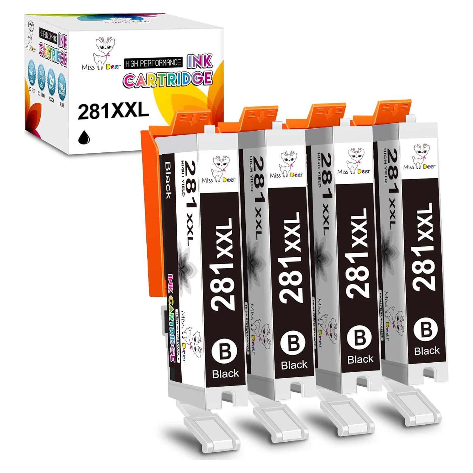 Cartuchos de Tinta Negra XXL Miss Deer CLI-281 para Canon