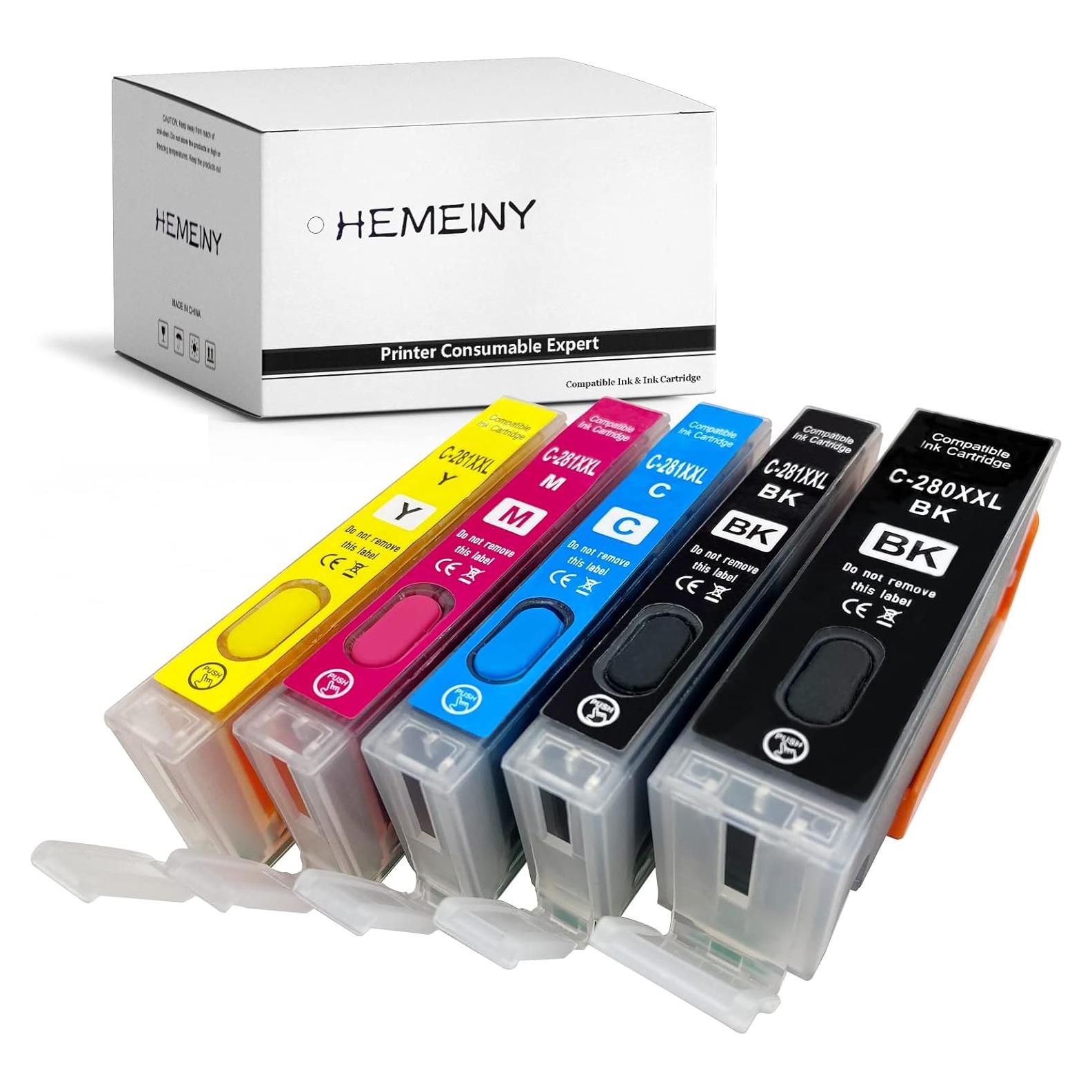 Cartuchos de Tinta Recargables HEMEI PGI-280XXL CLI-281XXL 5 Colores