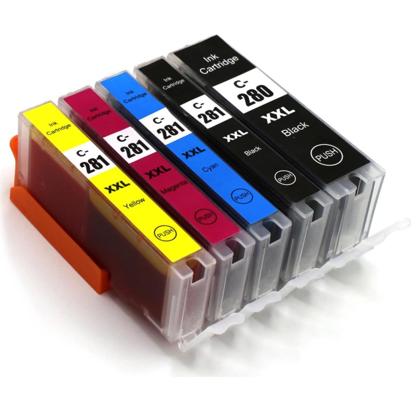 Cartuchos de Tinta Compatible Yellumyn 280 281 XXL - Paquete de 5