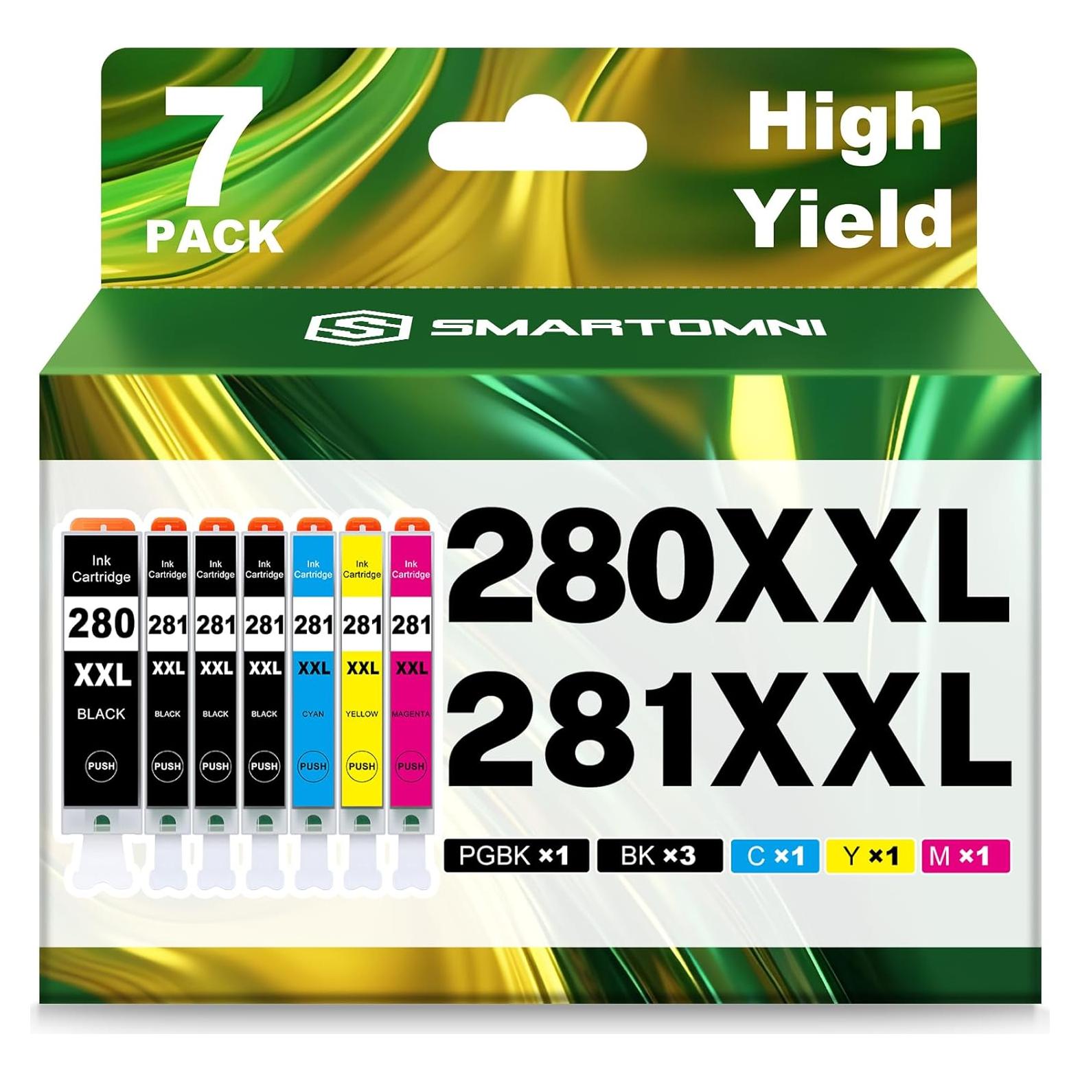 Cartuchos de Tinta Compatible S SMARTOMNI PGI-280XXL CLI-281XXL 7 Paquetes