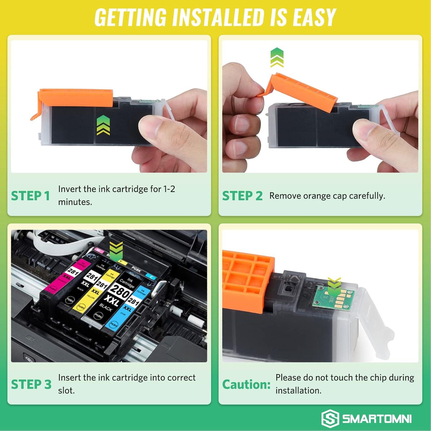 Cartuchos de Tinta Compatible S SMARTOMNI PGI-280XXL CLI-281XXL 7 Paquetes