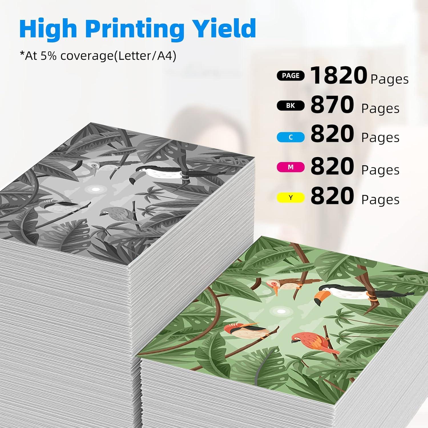 Paquete de 5 Cartuchos de Tinta Compatible Canon PGI-280 CLI-281 XXL