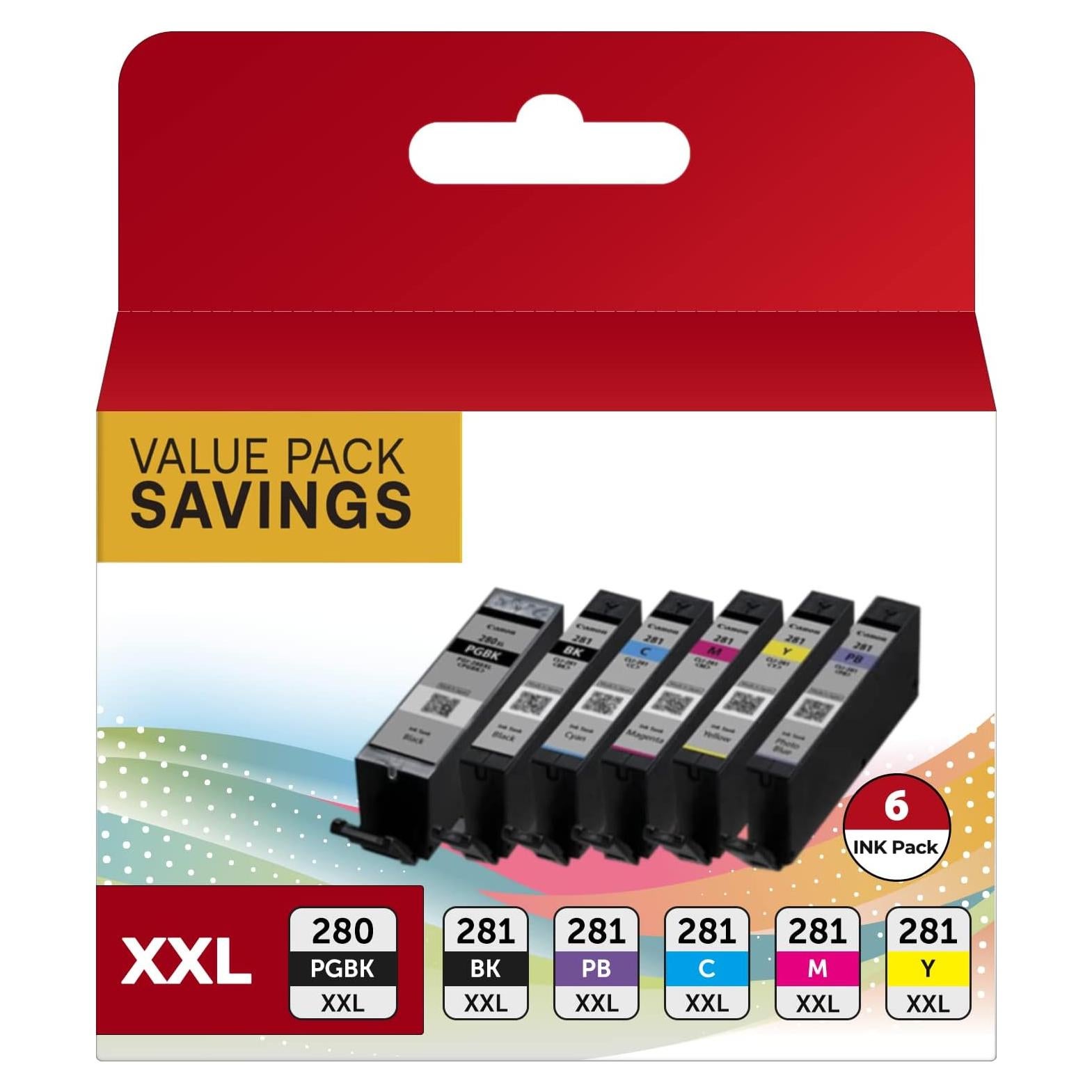 Cartuchos de Tinta Forzik 280XXL 281XXL para Canon PIXMA