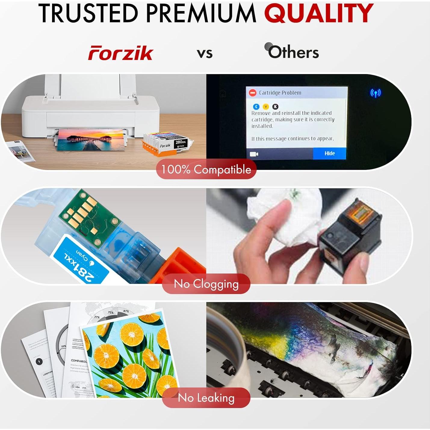 Cartuchos de Tinta Forzik 280XXL 281XXL para Canon PIXMA