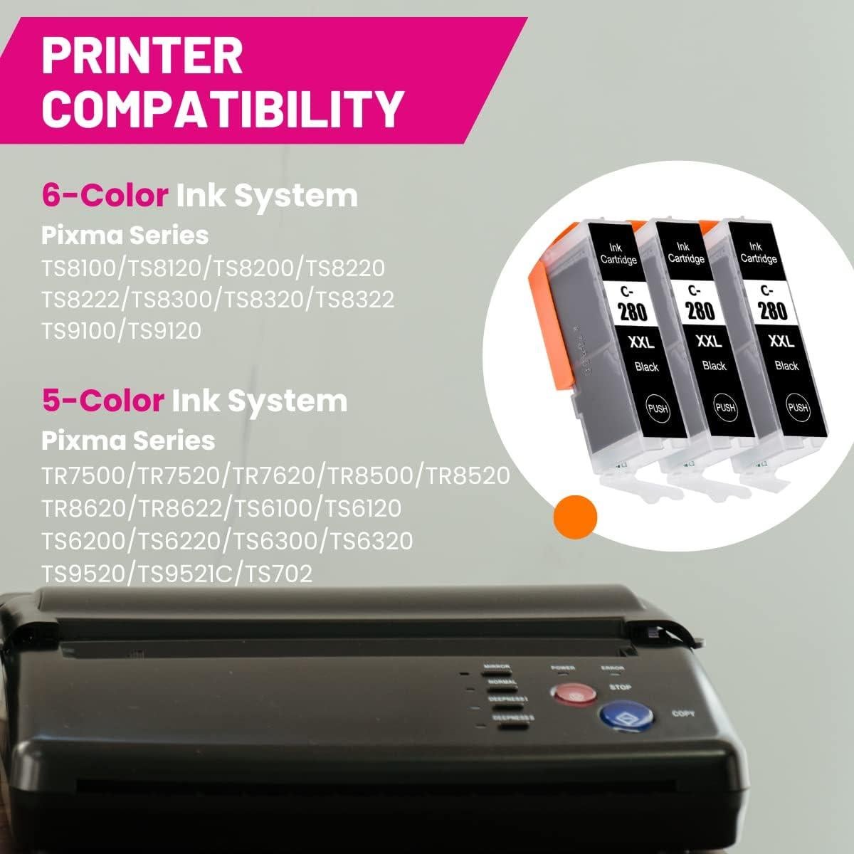 Cartuchos de Tinta Negra Compatible Intactech PGI-280XXL para Canon