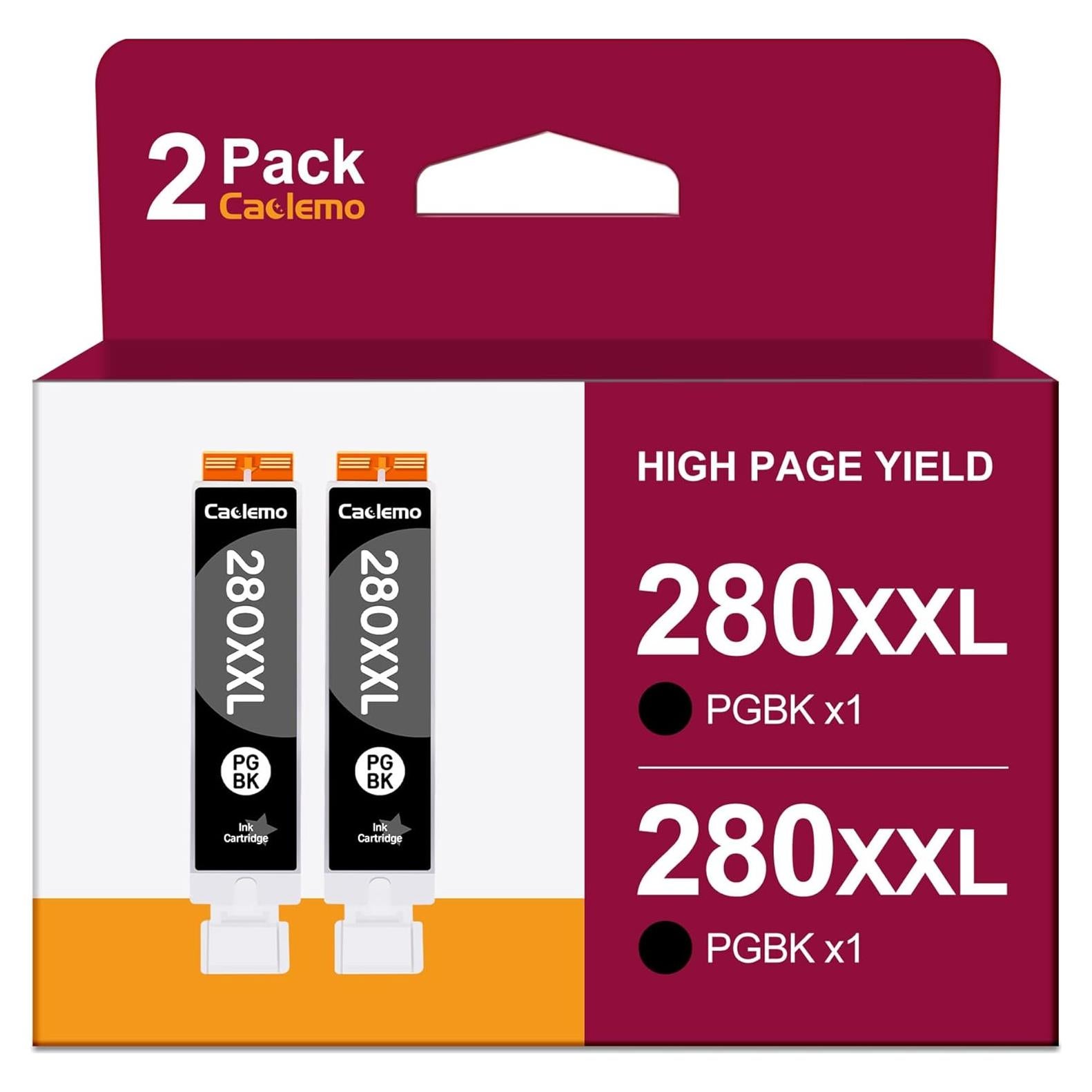 Cartuchos de Tinta Caclemo PGI-280XXL para Canon - 2 Piezas