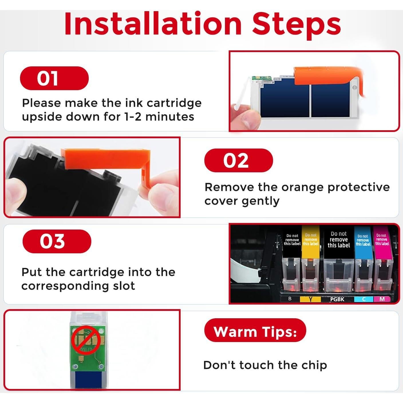 Paquete de 5 Cartuchos de Tinta Ubinki 280XXL 281XXL Compatible