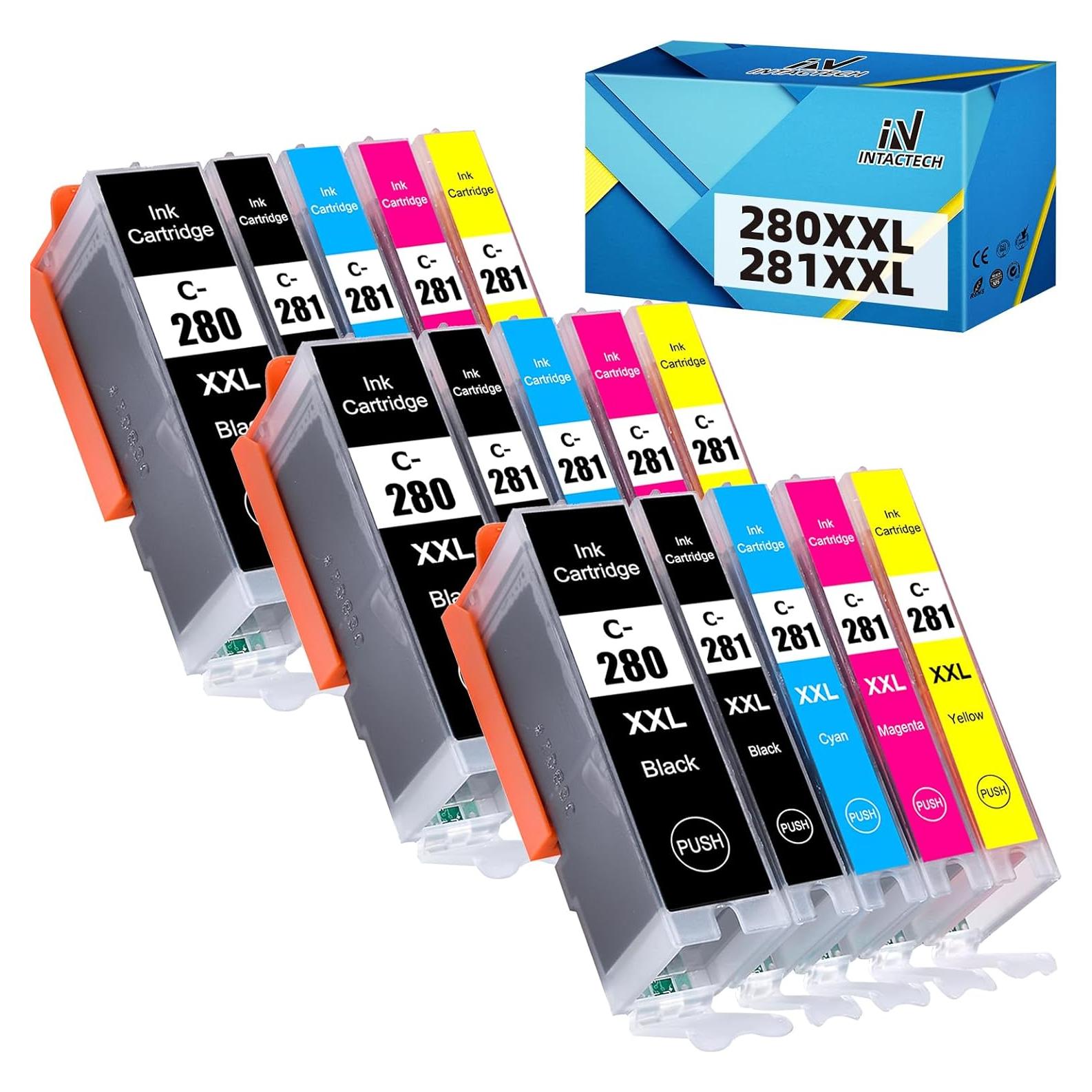 Cartuchos de tinta compatibles Canon PGI-280 XXL CLI-281 XXL - 15 unidades