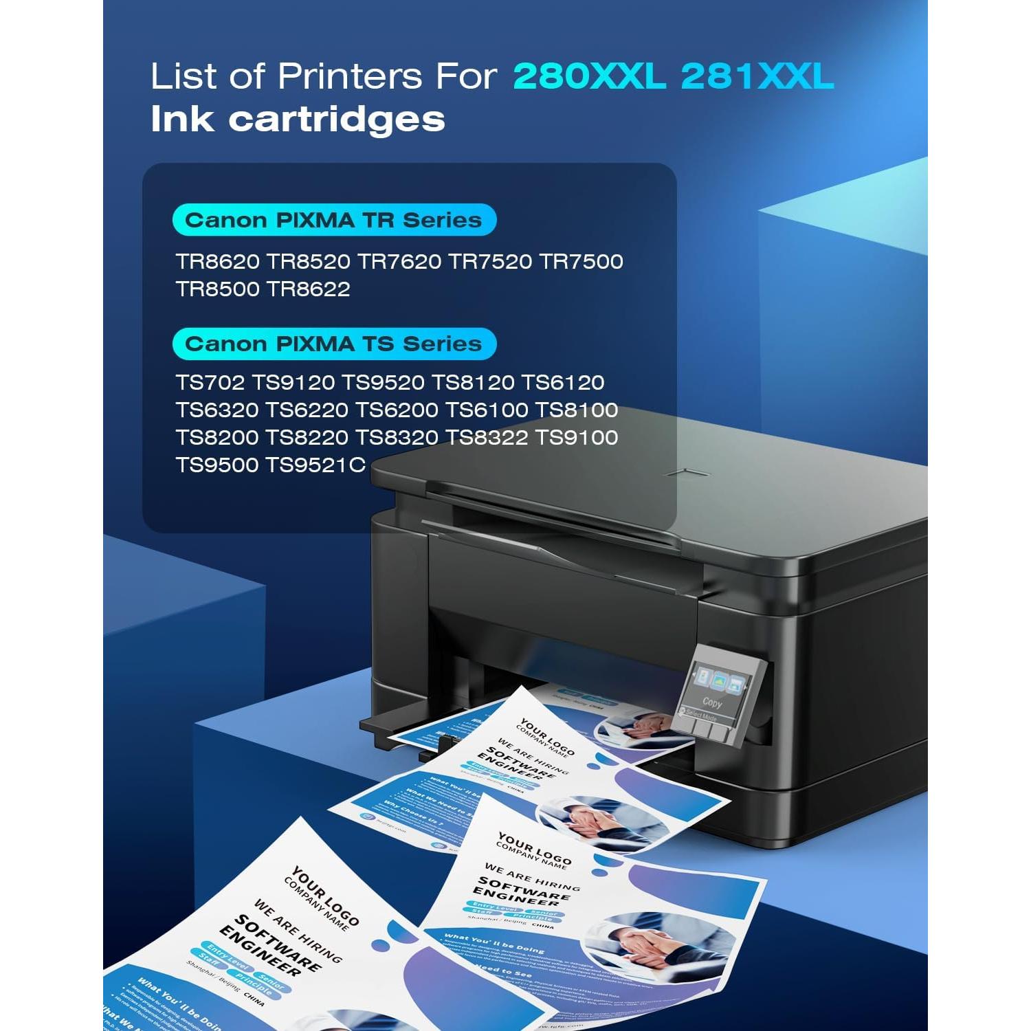 Cartucho de tinta compatible PGI-280XXL para Canon - 5 unidades