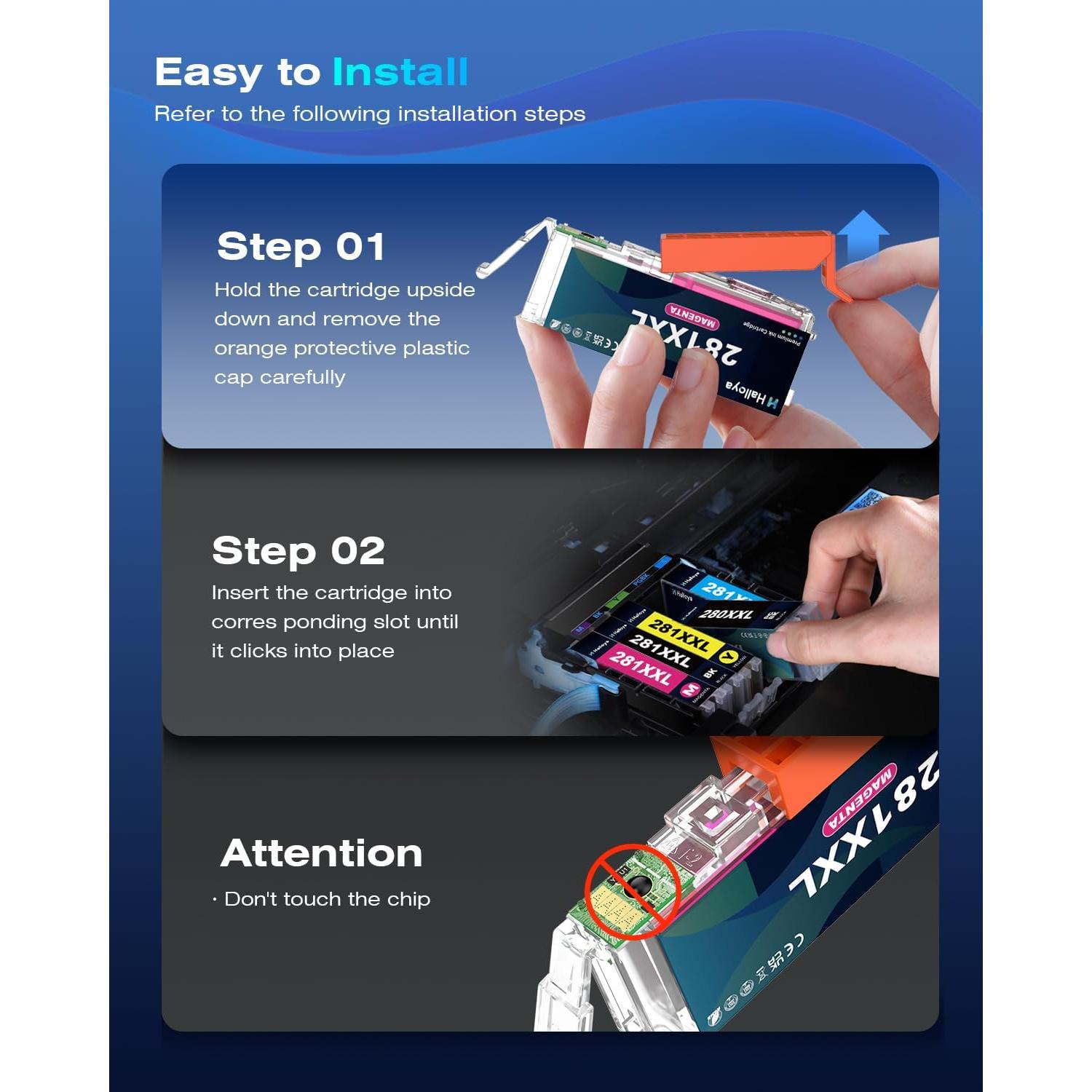 Cartucho de tinta compatible PGI-280XXL para Canon - 5 unidades