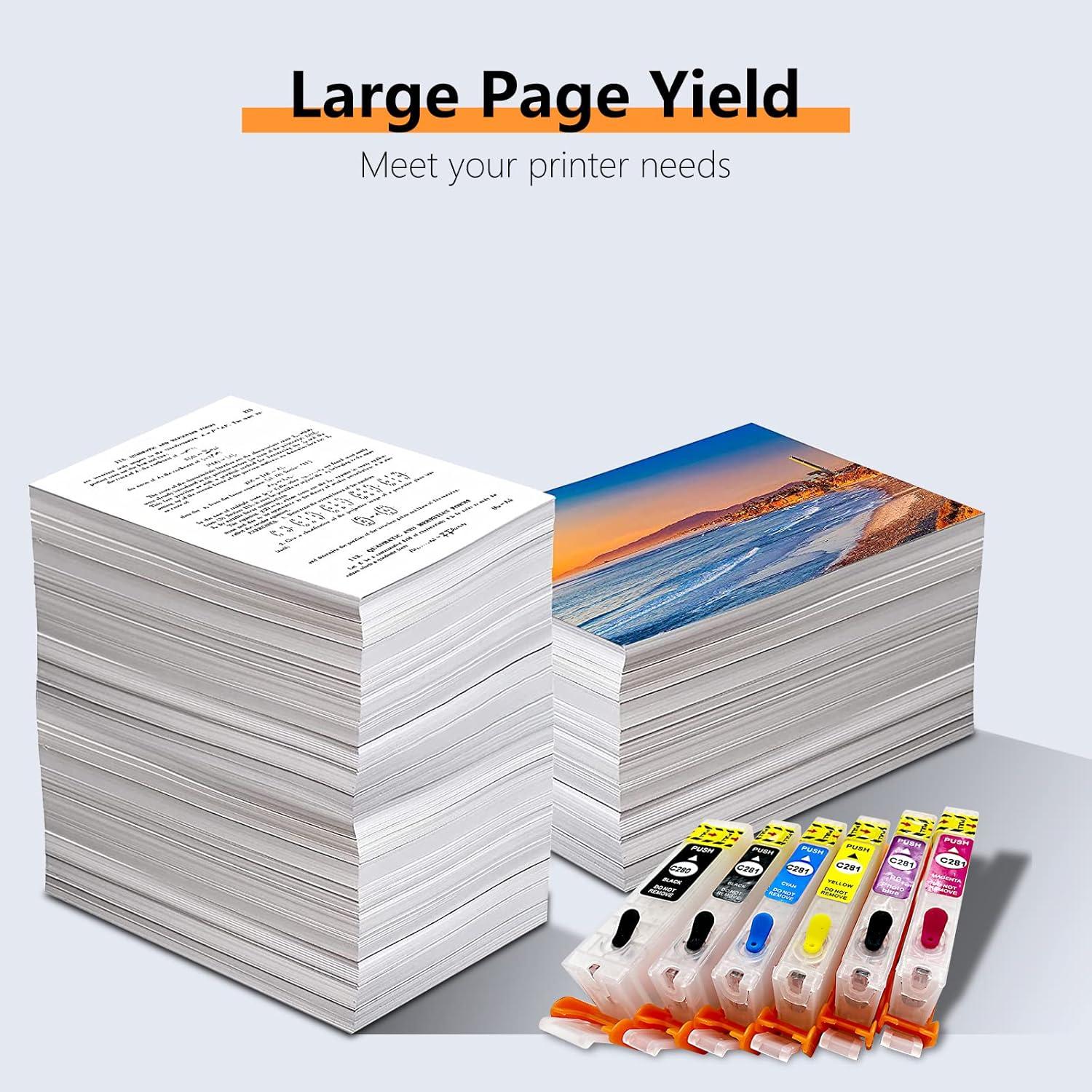 Cartuchos de tinta recargables F-ink 5 colores para Canon PGI-280 CLI-281