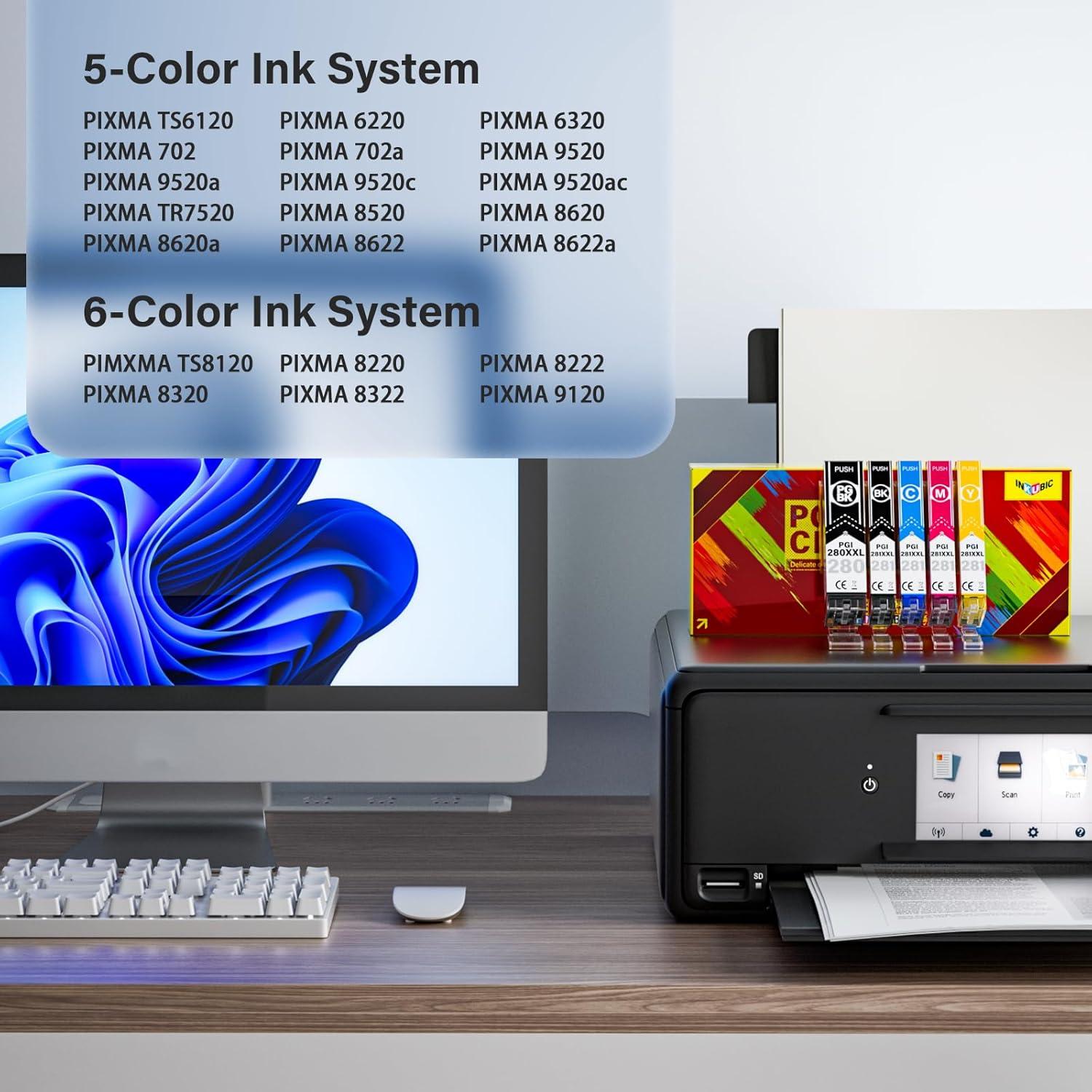 Cartuchos de Tinta Compatible INKUBIC 280 281 XXL - Combo 15 Paquetes