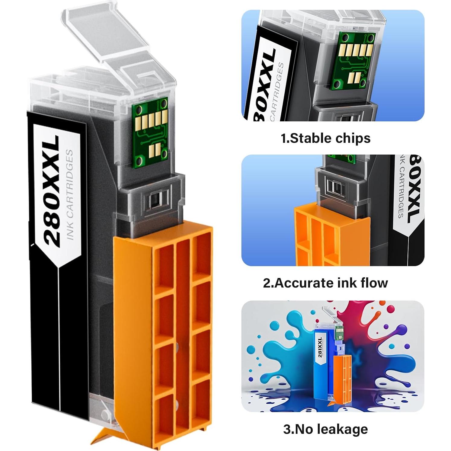 Cartuchos de Tinta Compatible INKUBIC 280 281 XXL - Combo 15 Paquetes