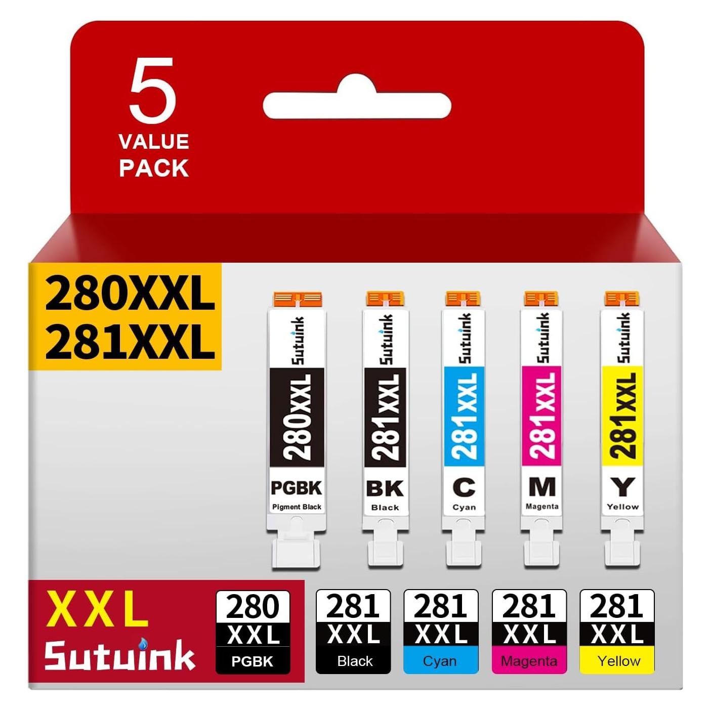 Cartucho de tinta Sutuink PGI-280XXL CLI-281XXL 5 unidades