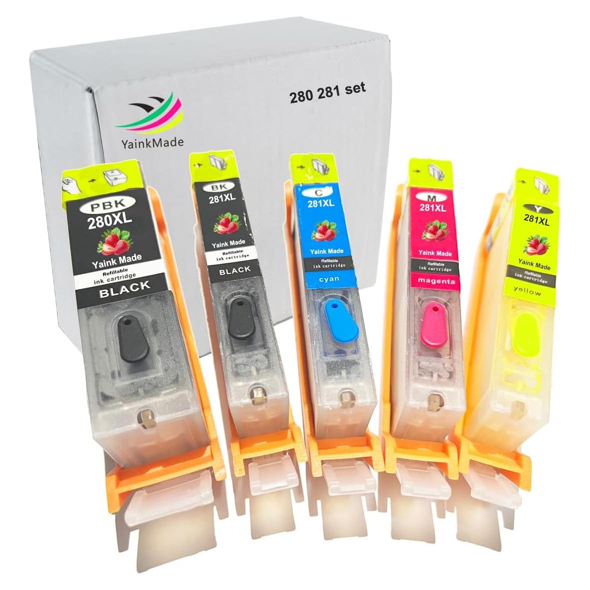 Cartuchos de tinta recargables Canon PGI-280XL CLI-281XL para impresoras