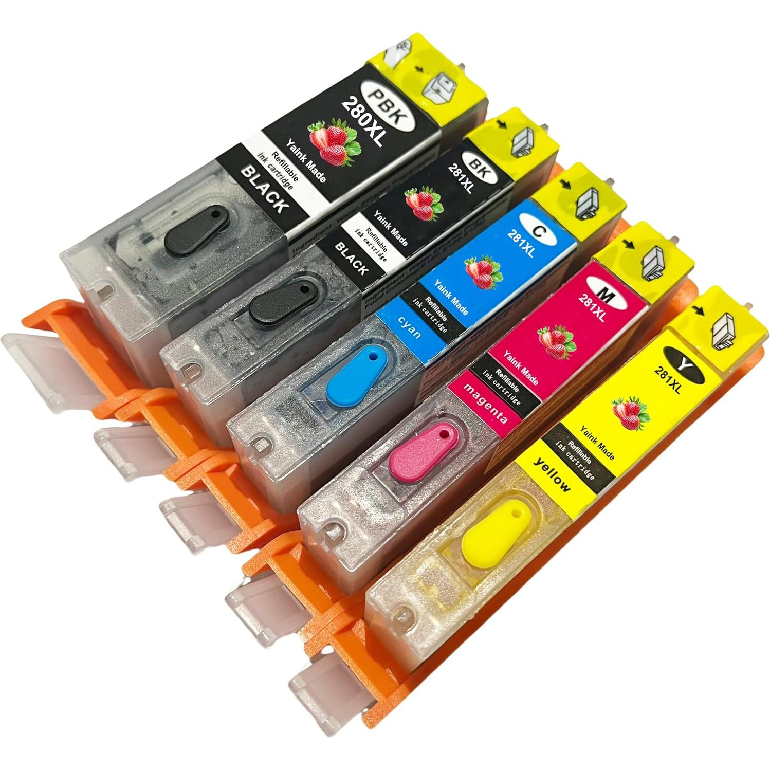 Cartuchos de tinta recargables Canon PGI-280XL CLI-281XL para impresoras