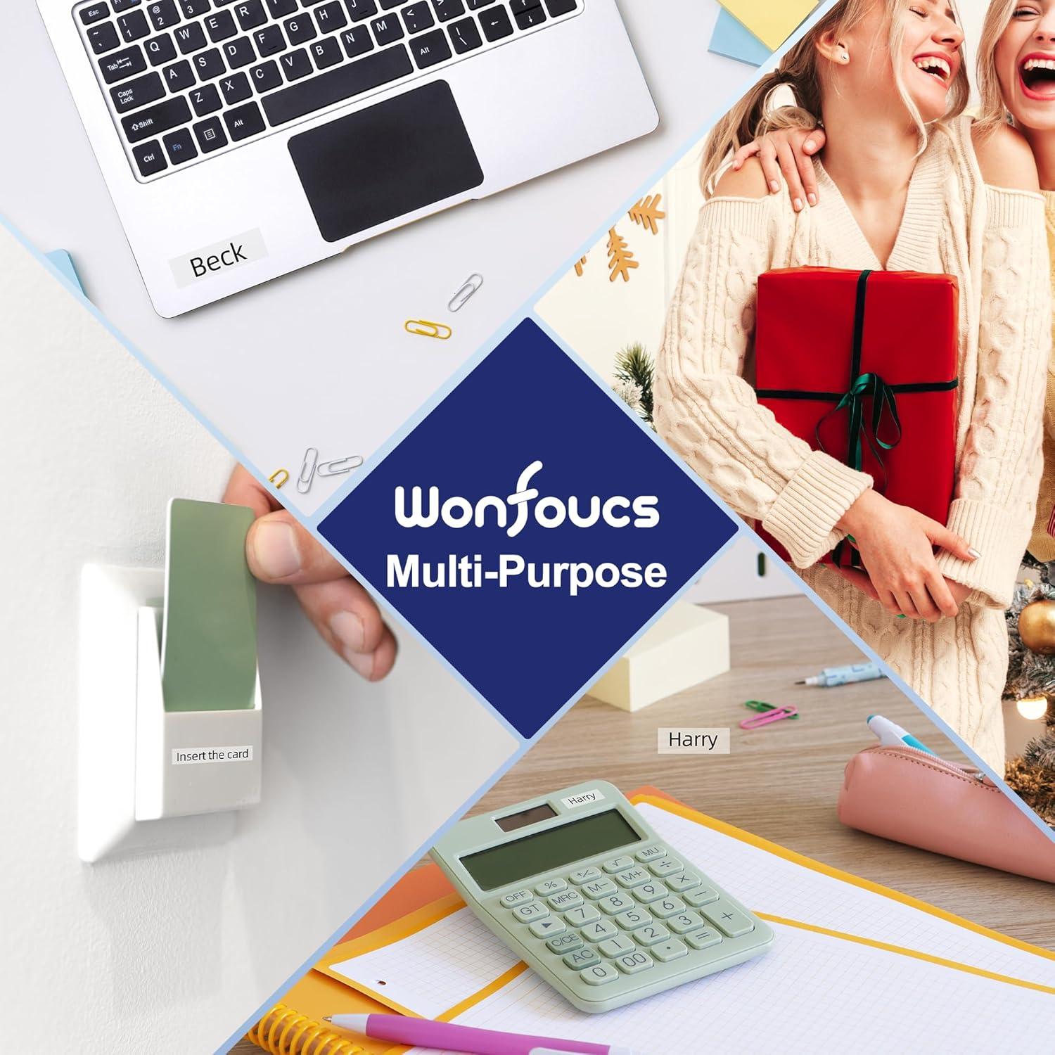 Cinta transparente para impresora Dymo Wonfoucs 12mm x 4m, 4 unidades