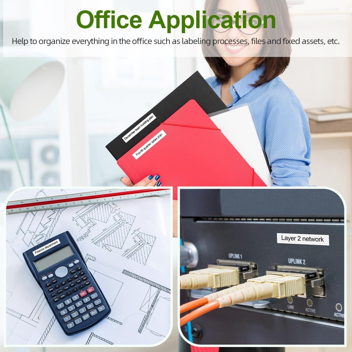 Cinta de Recarga Labelife para Etiquetadora DYMO LetraTag 12mm x 4m - 6 Pack