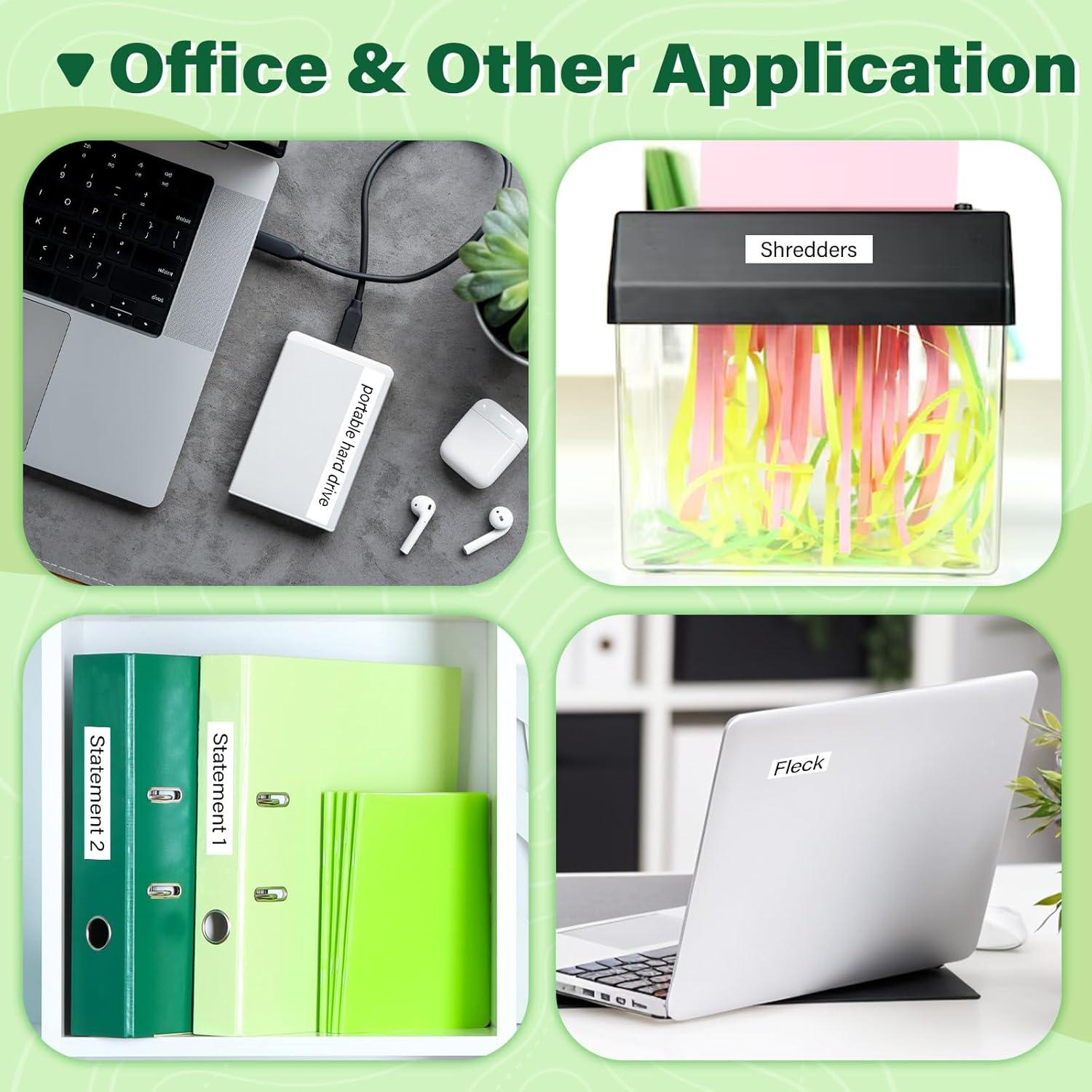 6 Recargas Cinta Etiquetadora Pillex 12mm Negro sobre Blanco