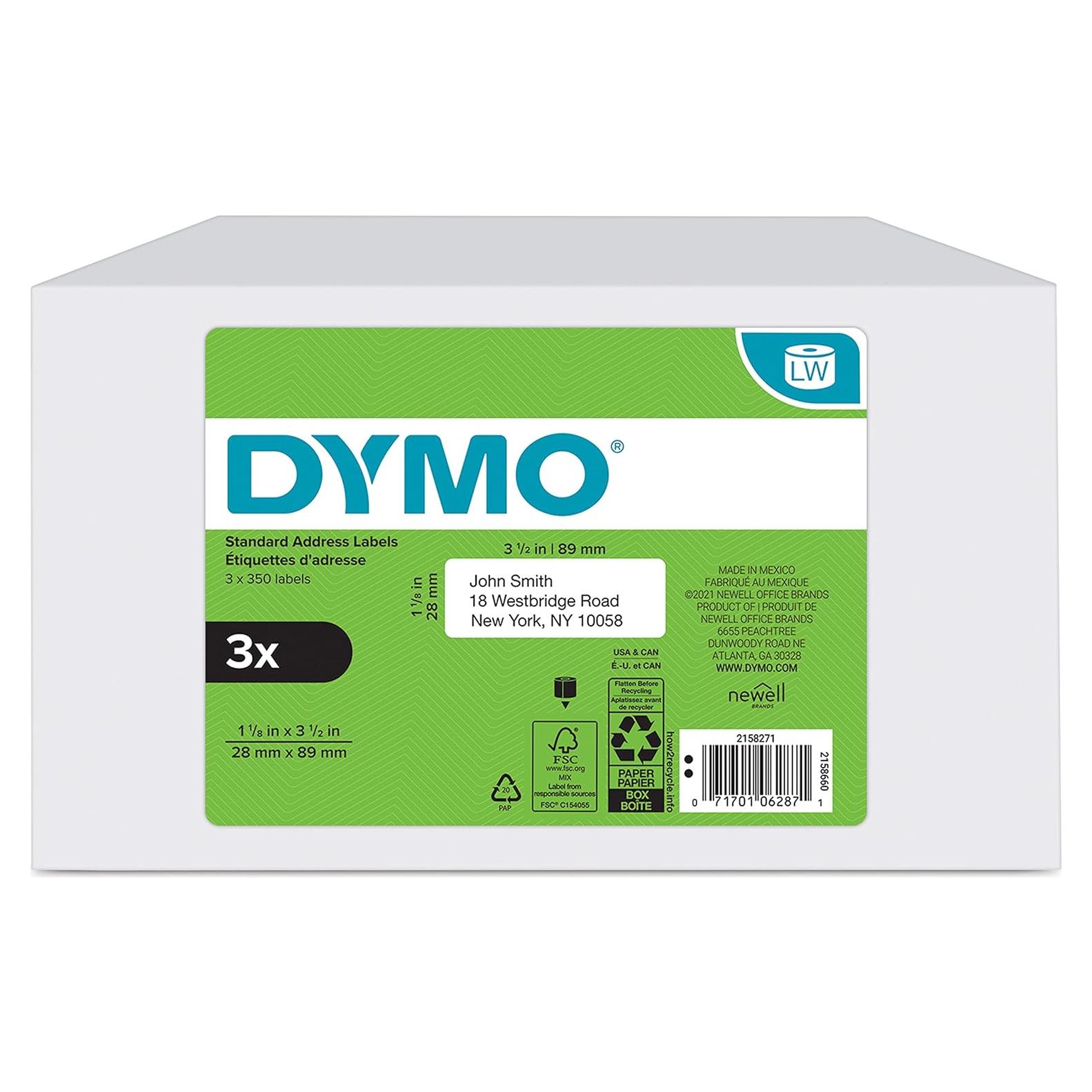 Etiquetas de Dirección DYMO LW Blancas 2.86x8.89 cm 1050 Unidades