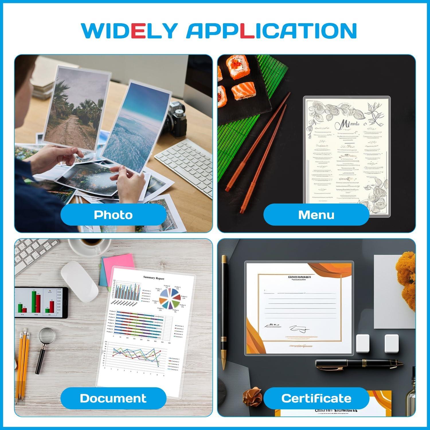 Hojas de Laminado CAREGY 200 Paquete 3 Mil 29.21 x 44.45 cm