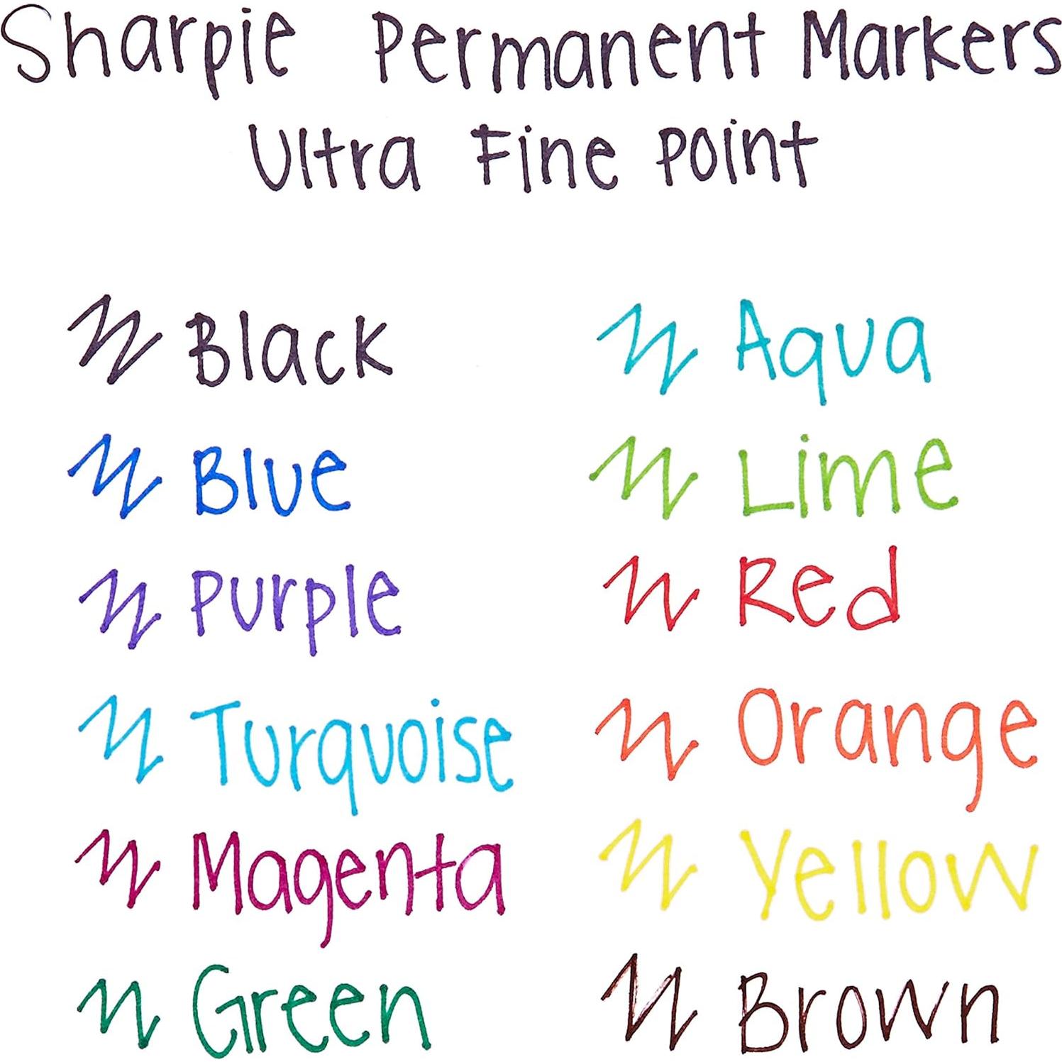 Marcadores Permanentes Retráctiles Sharpie Ultra Fina Negro 2 Unidades