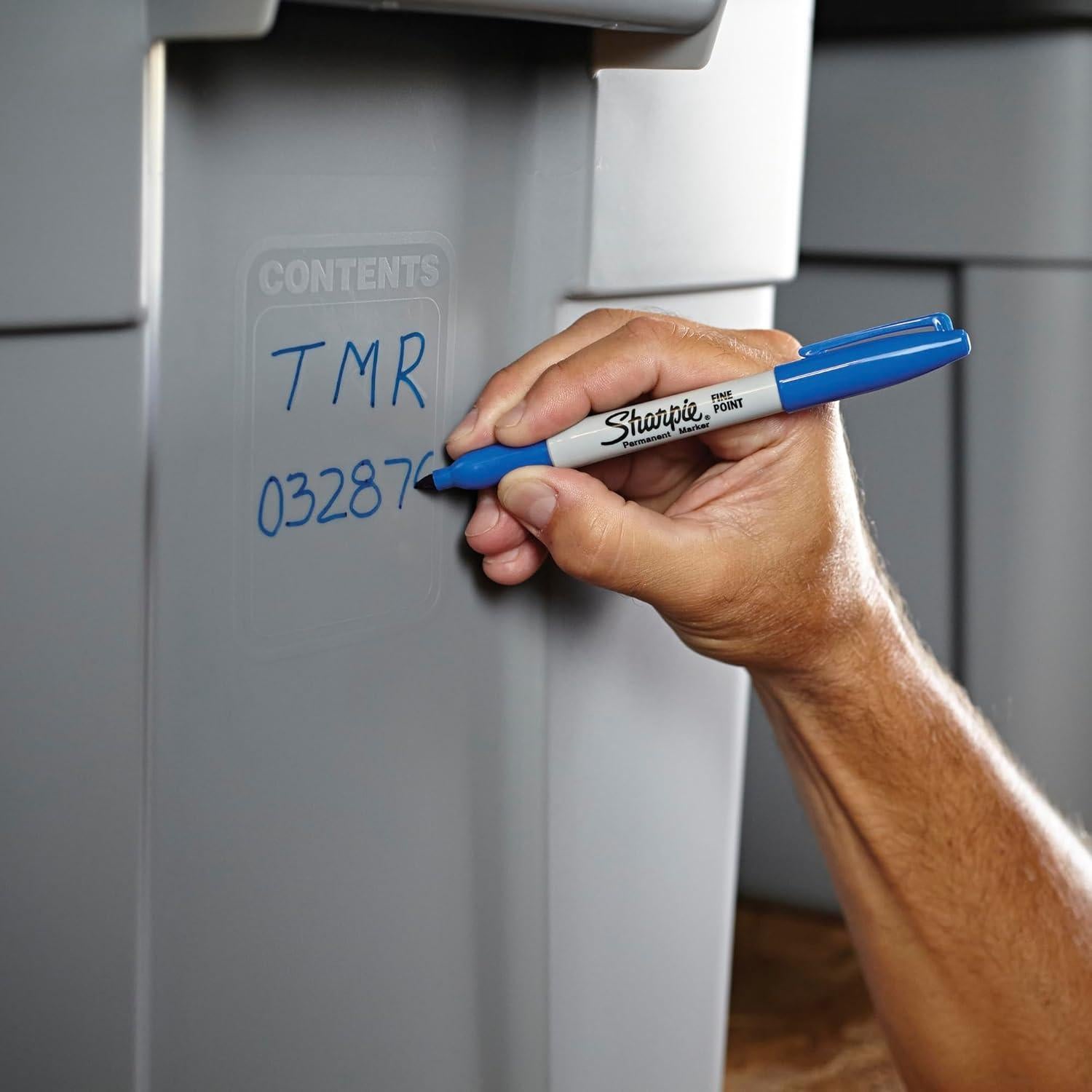 Marcadores Permanentes Sharpie Azul Punta Fina 36 Unidades