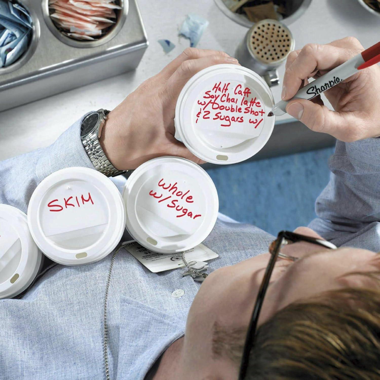 Marcadores Permanentes Retráctiles Sharpie, Punta Ultra Fina, Negro, 12 Unidades