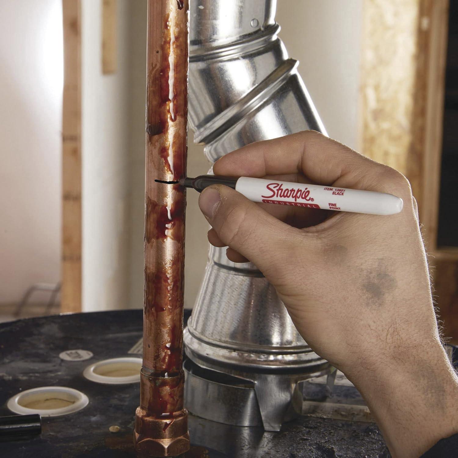 Marcadores Permanentes Sharpie 13601 Punta Fina Negro Caja 12